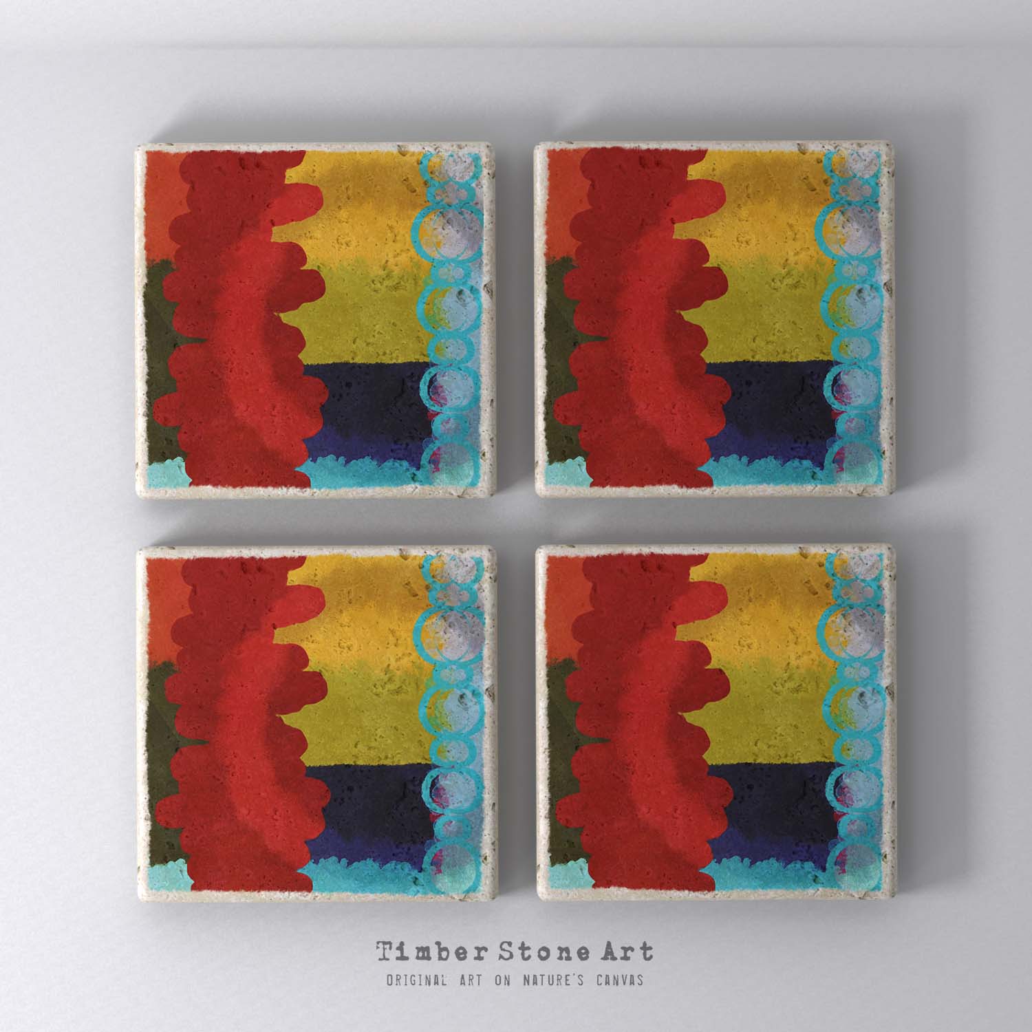 MAIN_ABS61_166_1 - Set Of 4 Natural Stone Coasters