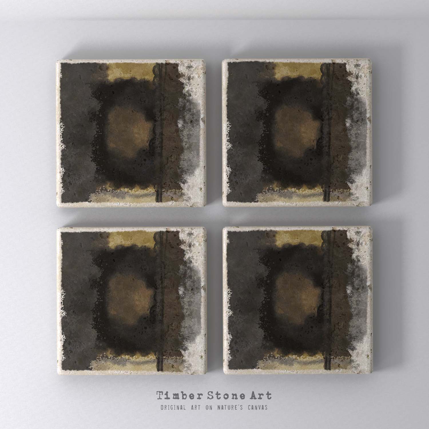 MAIN_ABS74_706 - Set Of 4 Natural Stone Coasters
