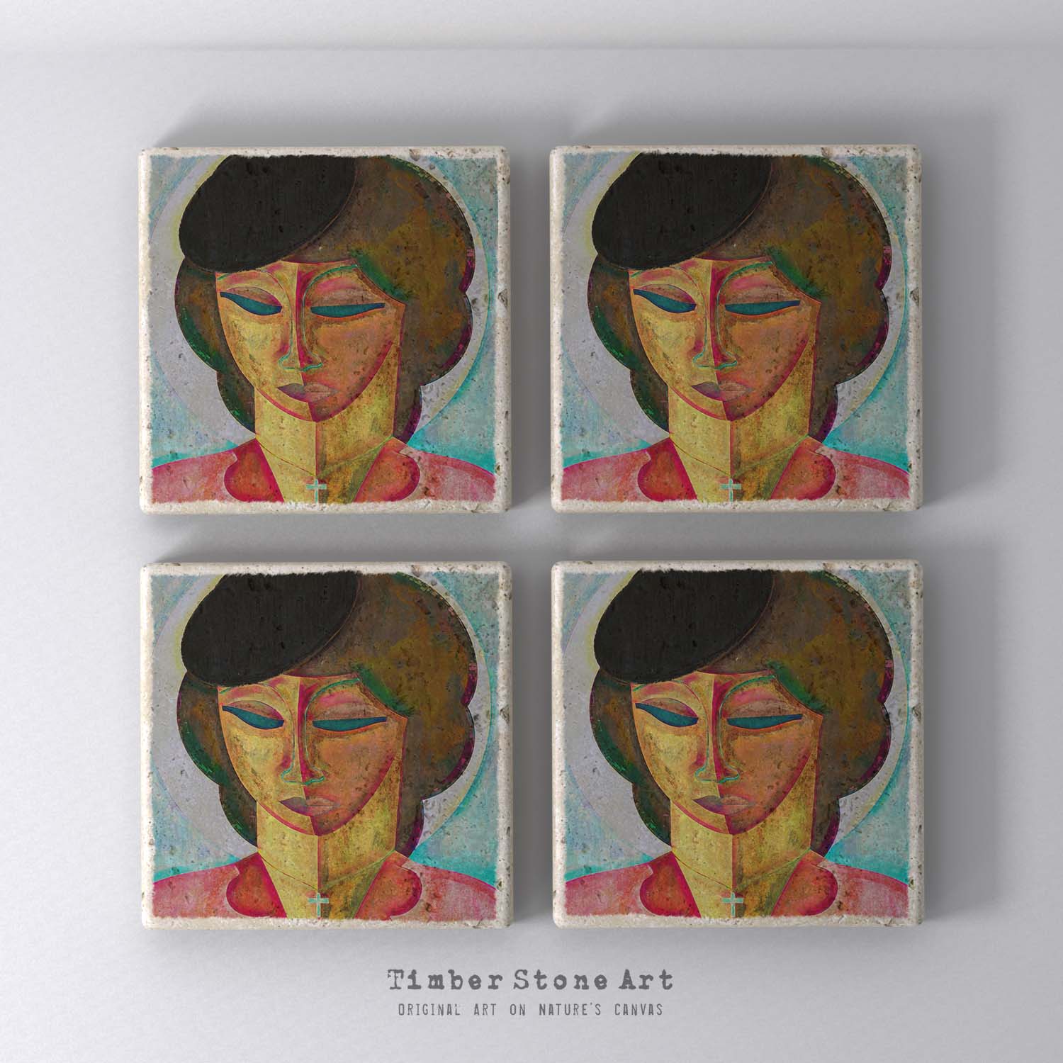 God'sWoman23 - Set Of 4 Natural Stone Coasters