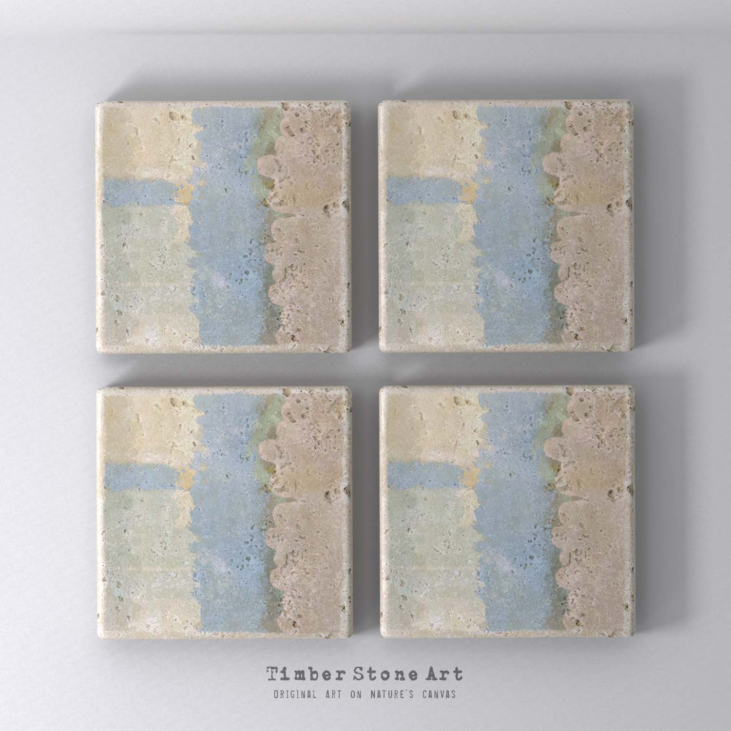 MAIN_ABS28_987 - Set Of 4 Natural Stone Coasters