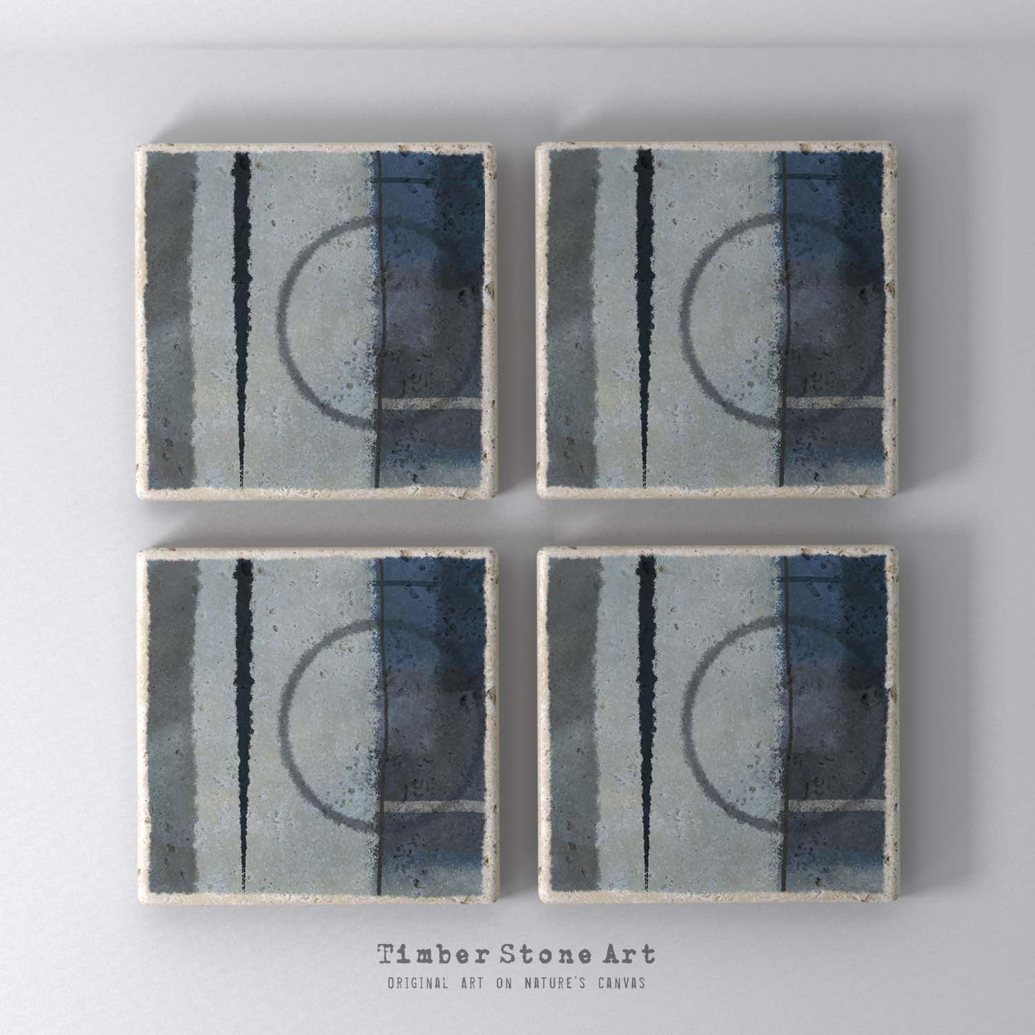 MAIN_ABS29_2 - Set Of 4 Natural Stone Coasters