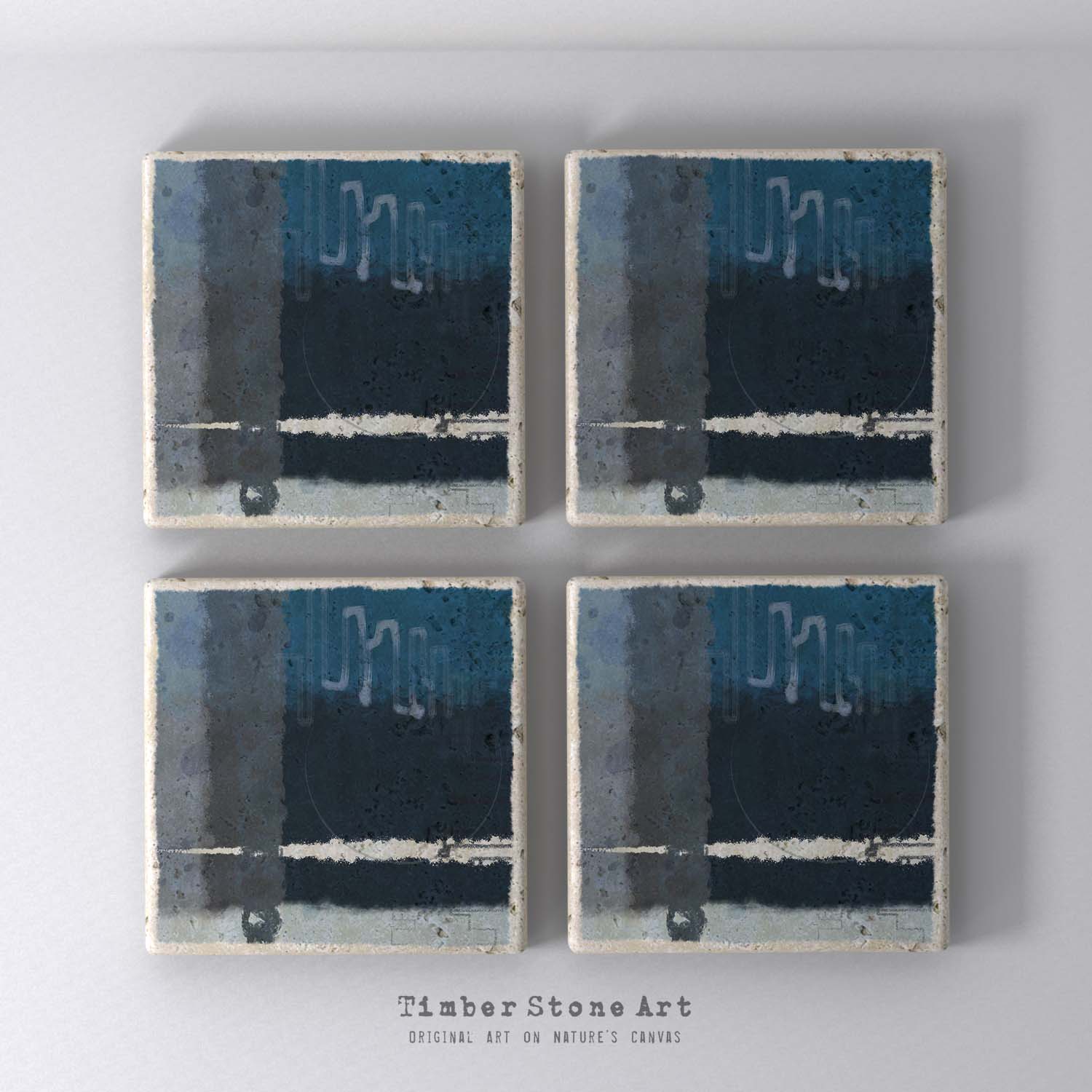 MAIN_ABS29_544 - Set Of 4 Natural Stone Coasters