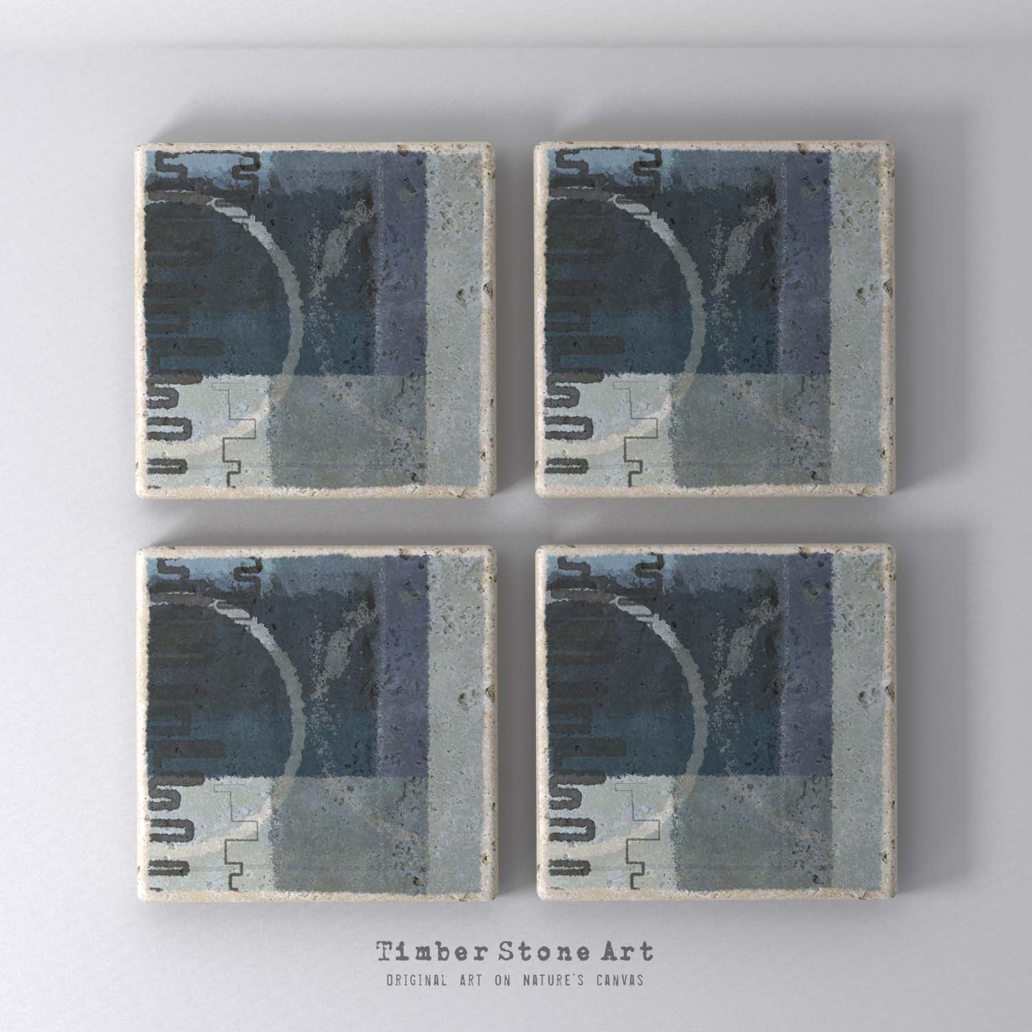 MAIN_ABS29_760 - Set Of 4 Natural Stone Coasters