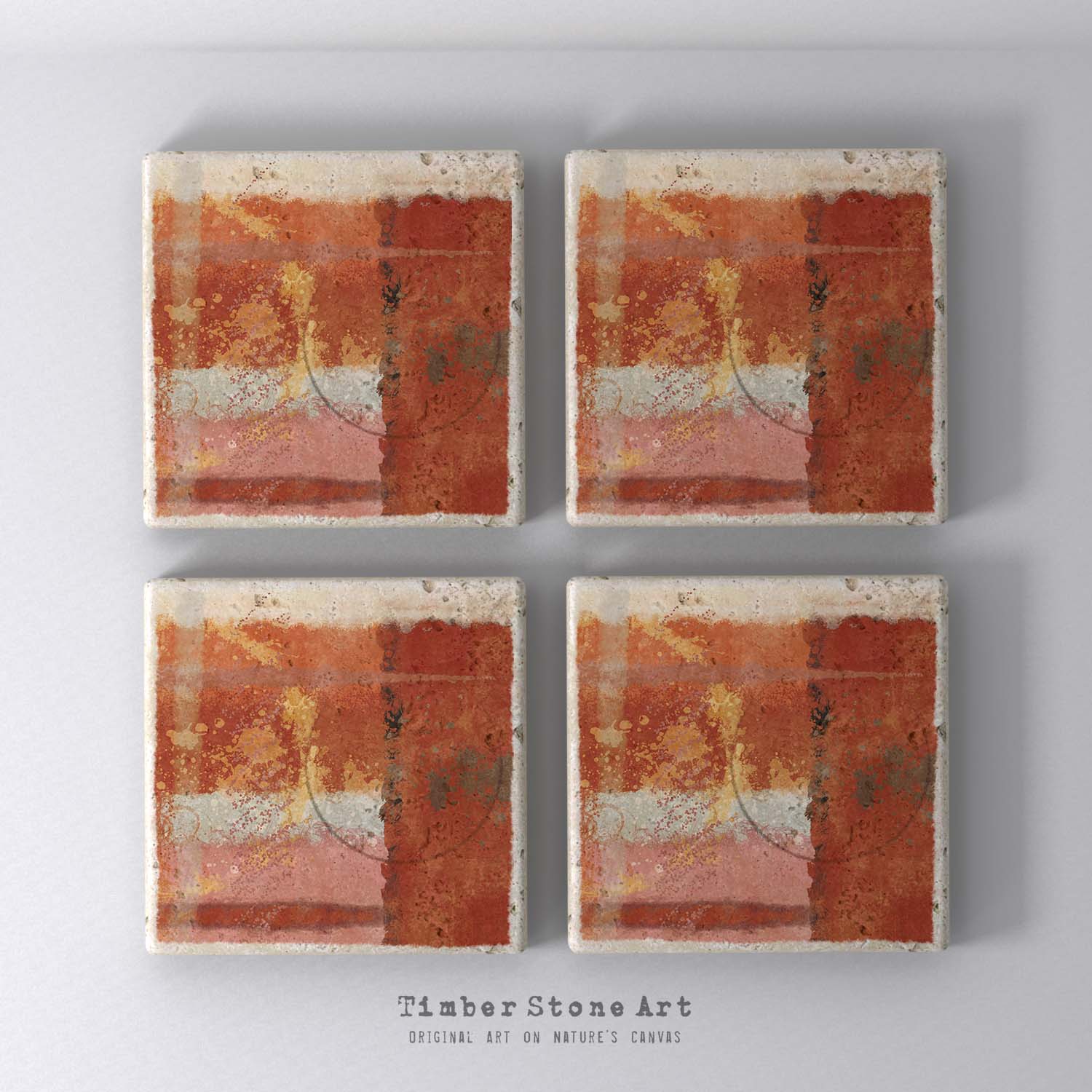 MAIN_ABS30_178 - Set Of 4 Natural Stone Coasters