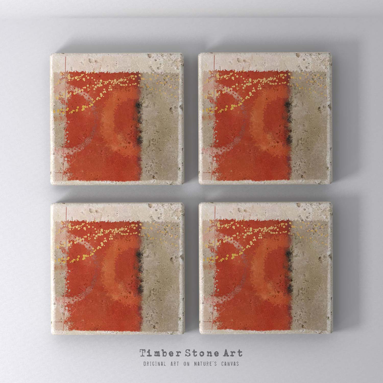 MAIN_ABS30_618 - Set Of 4 Natural Stone Coasters