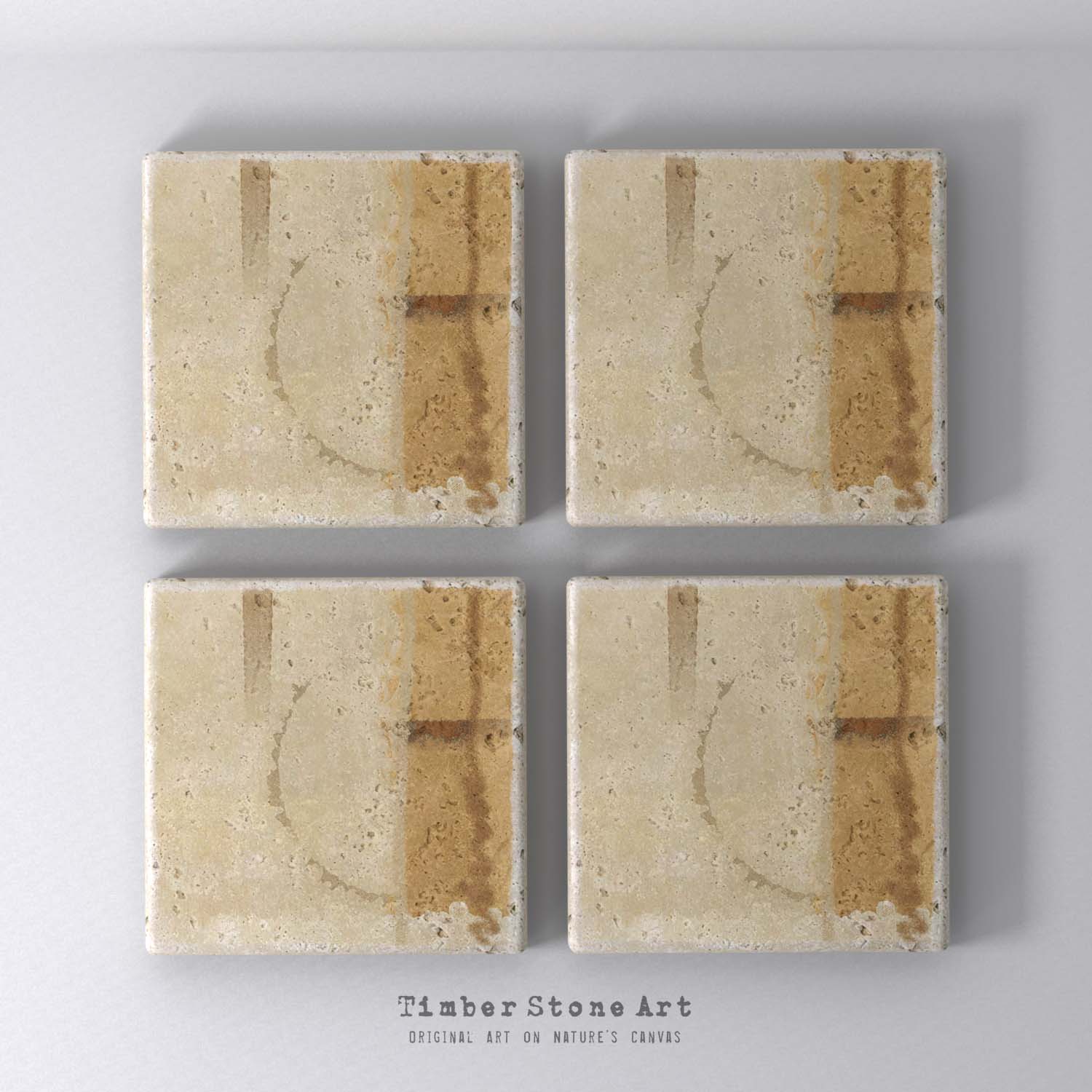 MAIN_ABS33_75 - Set Of 4 Natural Stone Coasters