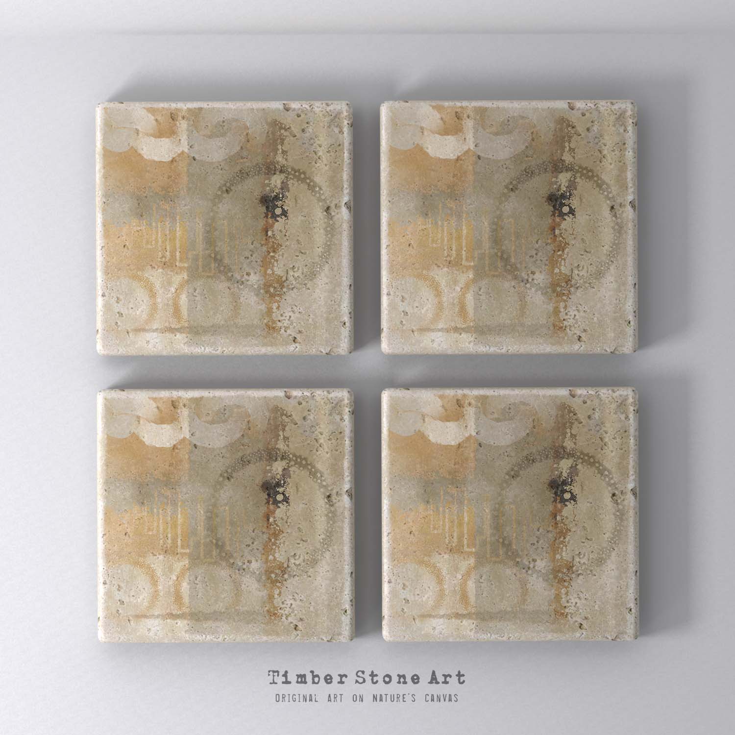 MAIN_ABS33_100 - Set Of 4 Natural Stone Coasters