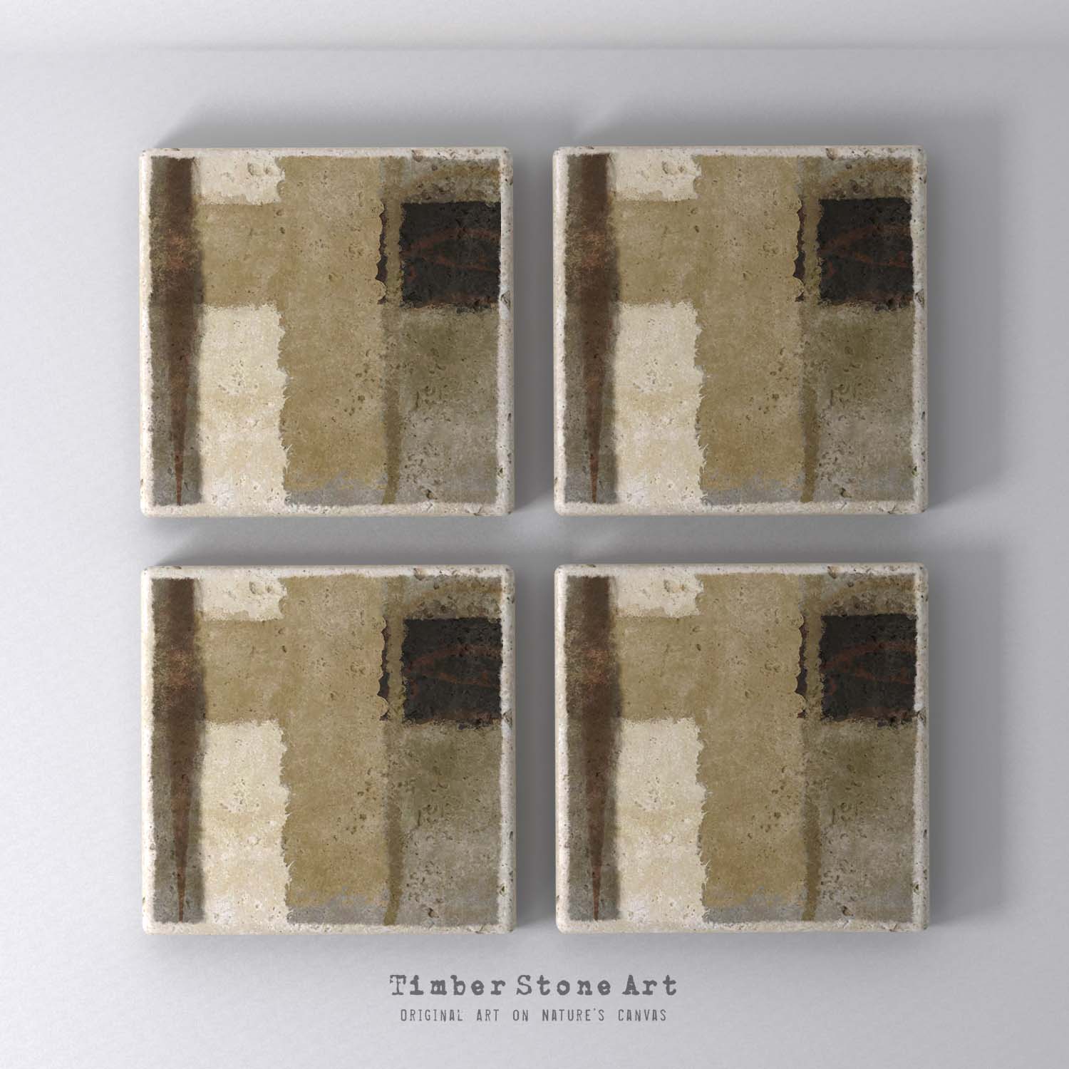 MAIN_ABS33_137 - Set Of 4 Natural Stone Coasters