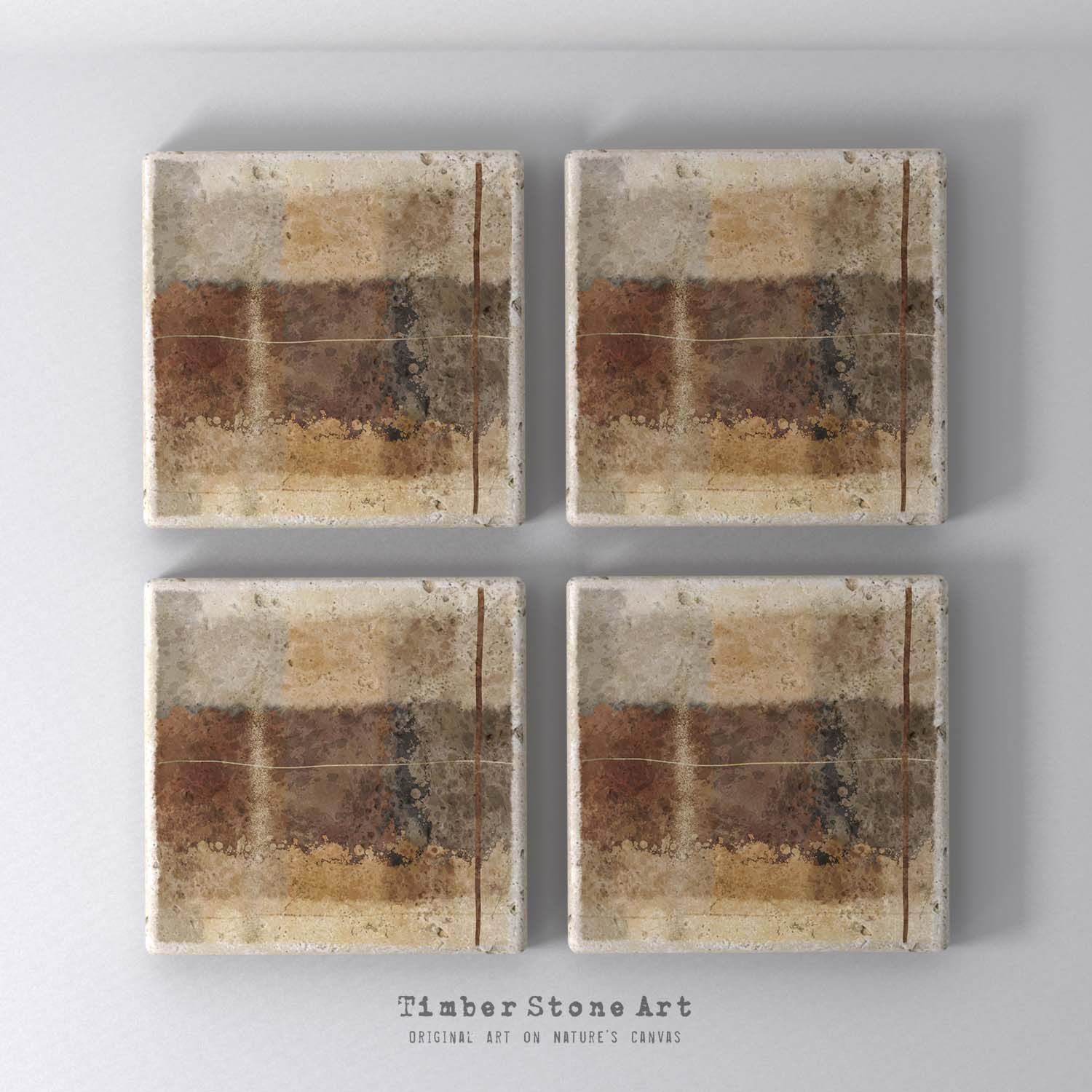 MAIN_ABS33_203 - Set Of 4 Natural Stone Coasters