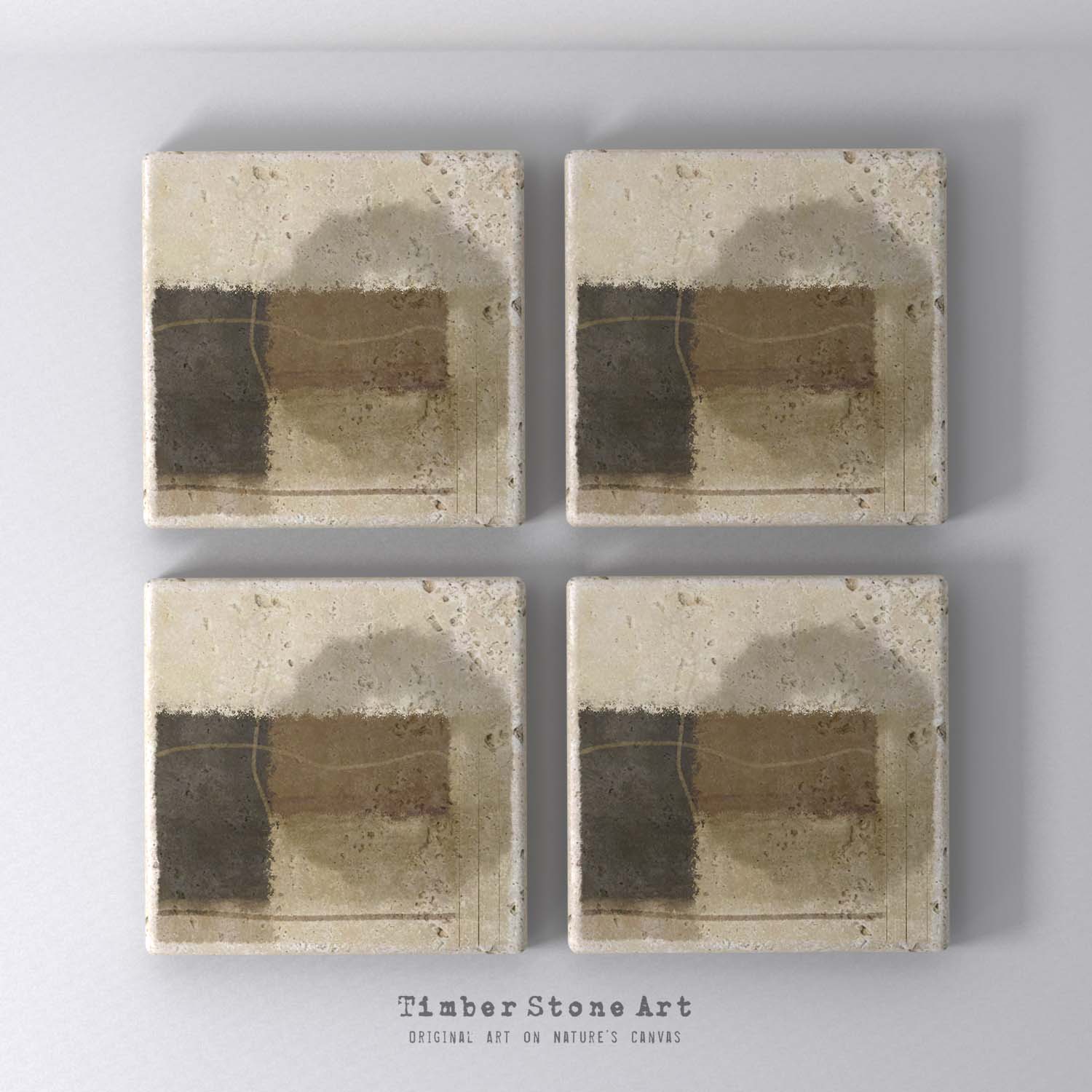 MAIN_ABS33_221 - Set Of 4 Natural Stone Coasters