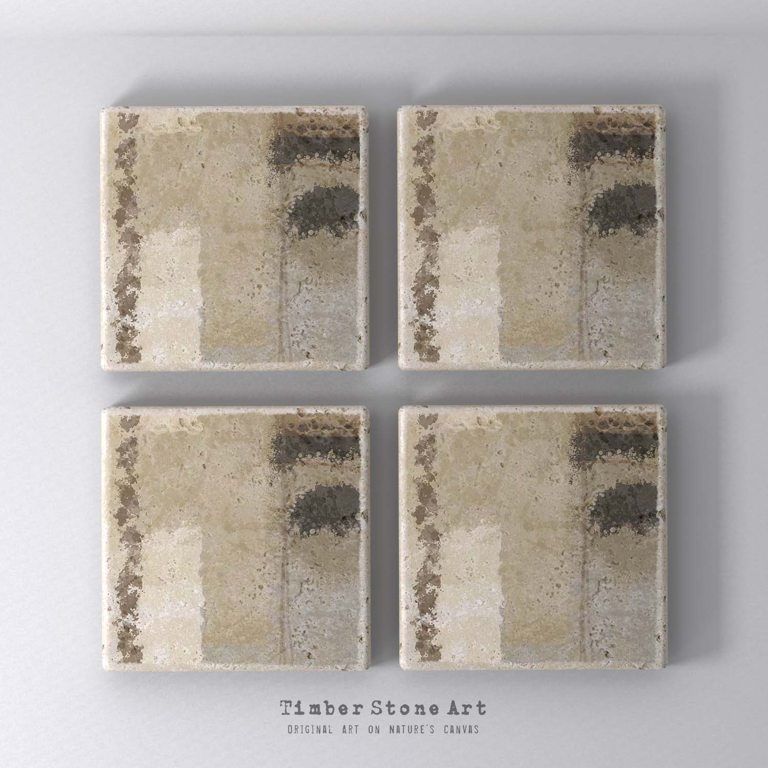 MAIN_ABS33_252 - Set Of 4 Natural Stone Coasters