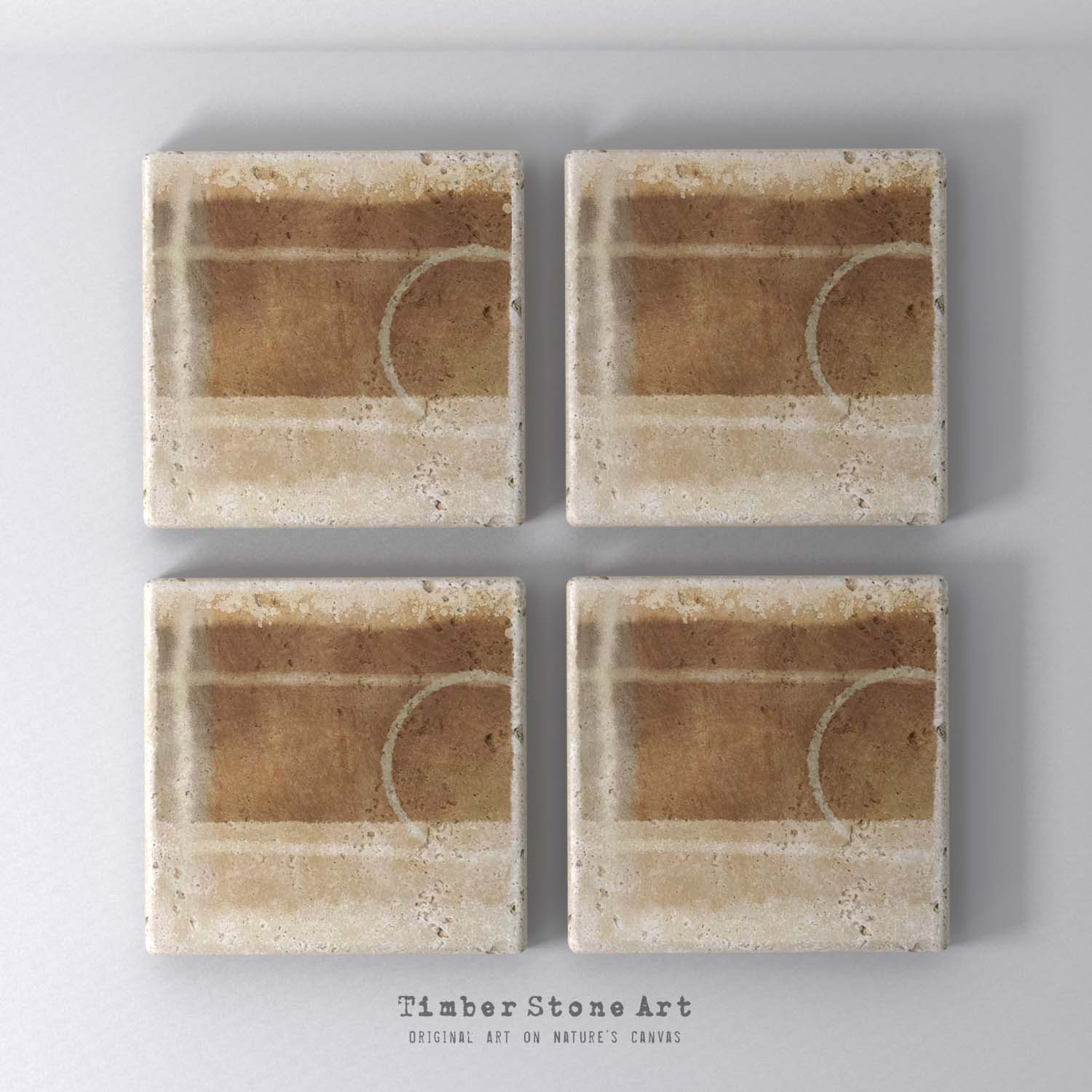 MAIN_ABS33_269 - Set Of 4 Natural Stone Coasters
