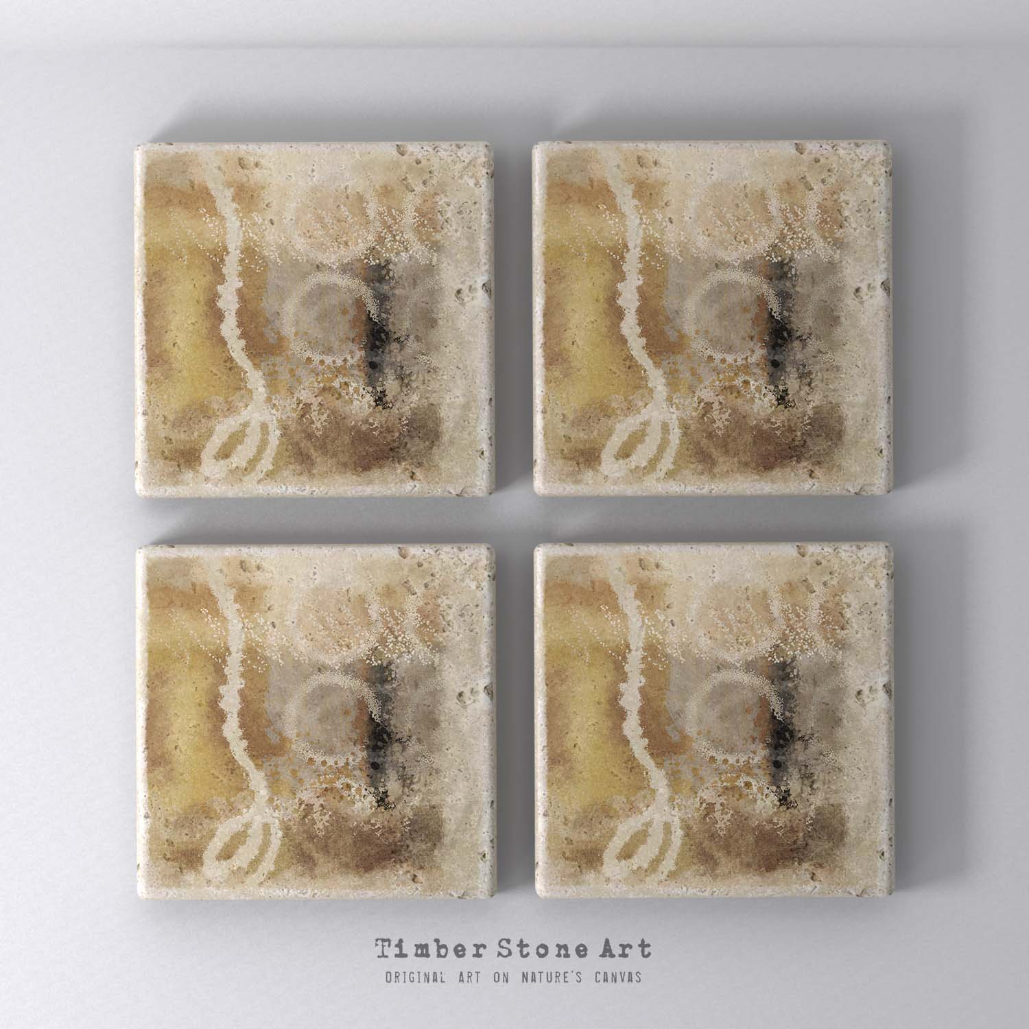 MAIN_ABS33_288 - Set Of 4 Natural Stone Coasters