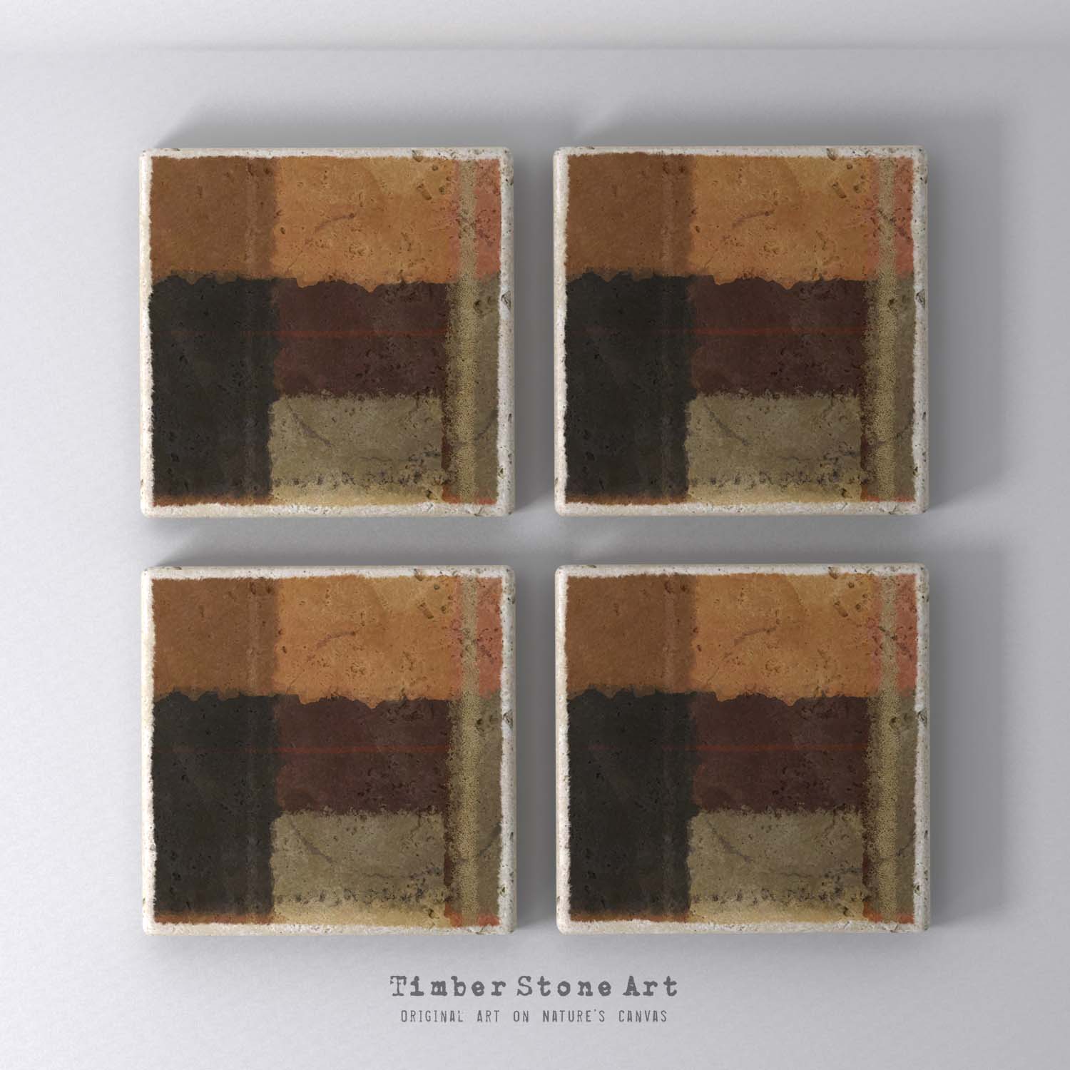 MAIN_ABS33_406 - Set Of 4 Natural Stone Coasters
