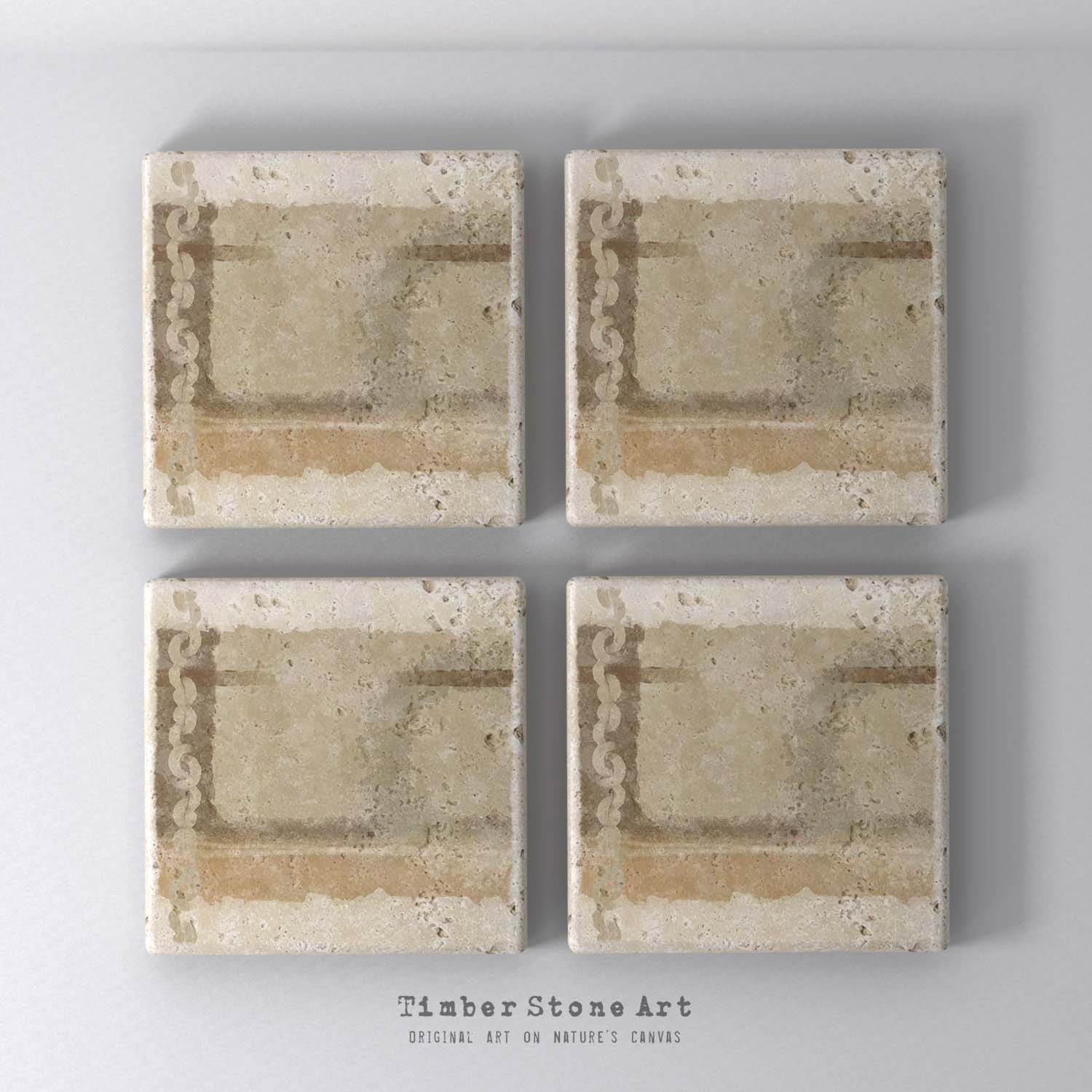 MAIN_ABS33_424 - Set Of 4 Natural Stone Coasters