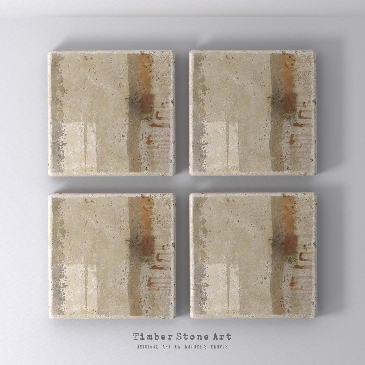 MAIN_ABS33_425 - Set Of 4 Natural Stone Coasters
