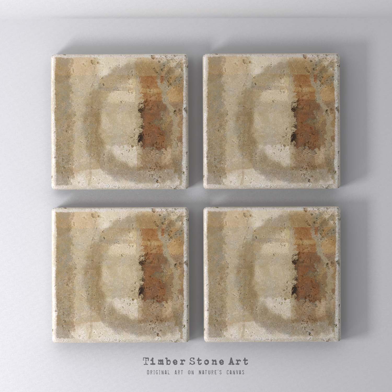 MAIN_ABS33_623 - Set Of 4 Natural Stone Coasters