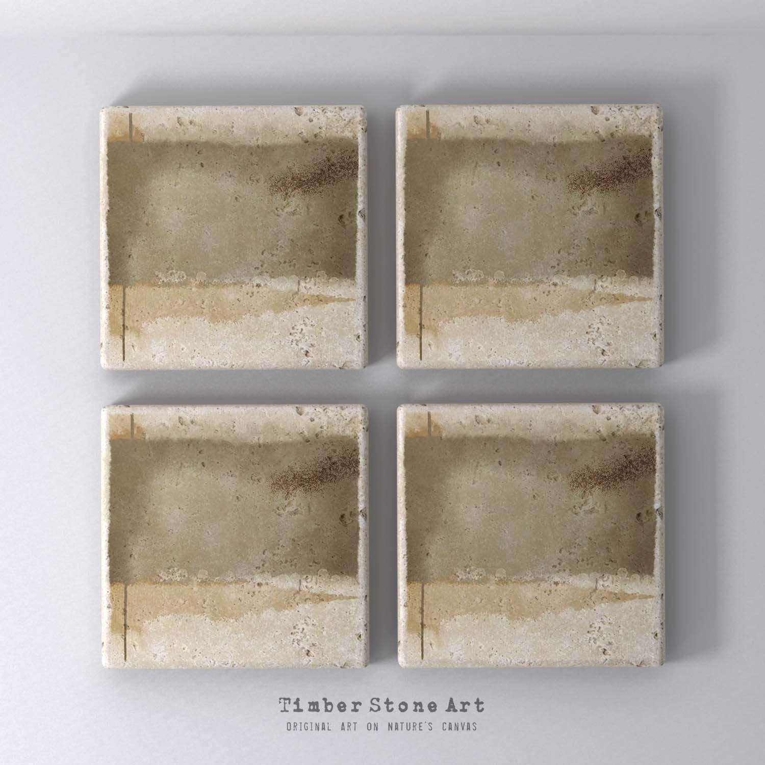 MAIN_ABS33_779 - Set Of 4 Natural Stone Coasters