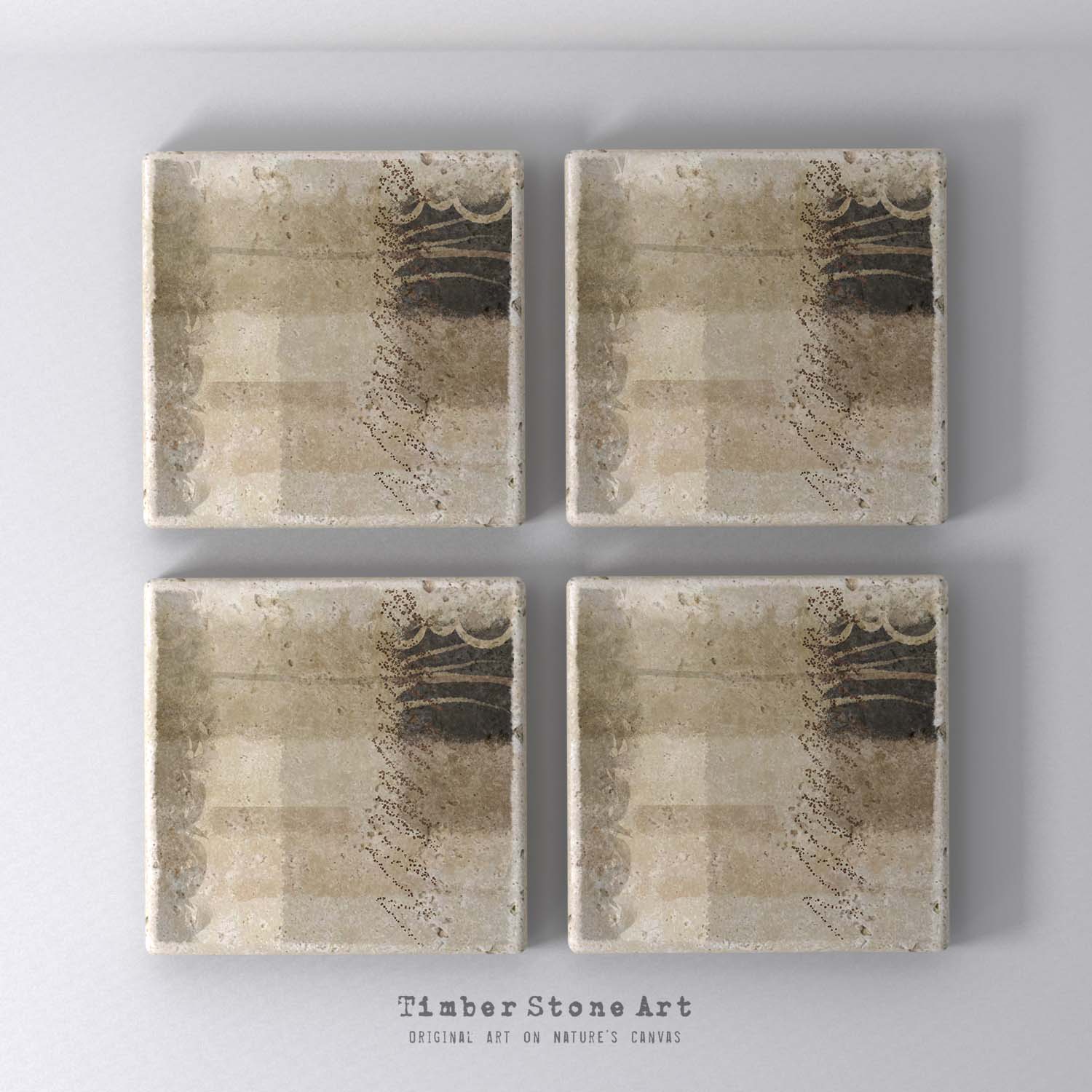 MAIN_ABS33_832 - Set Of 4 Natural Stone Coasters