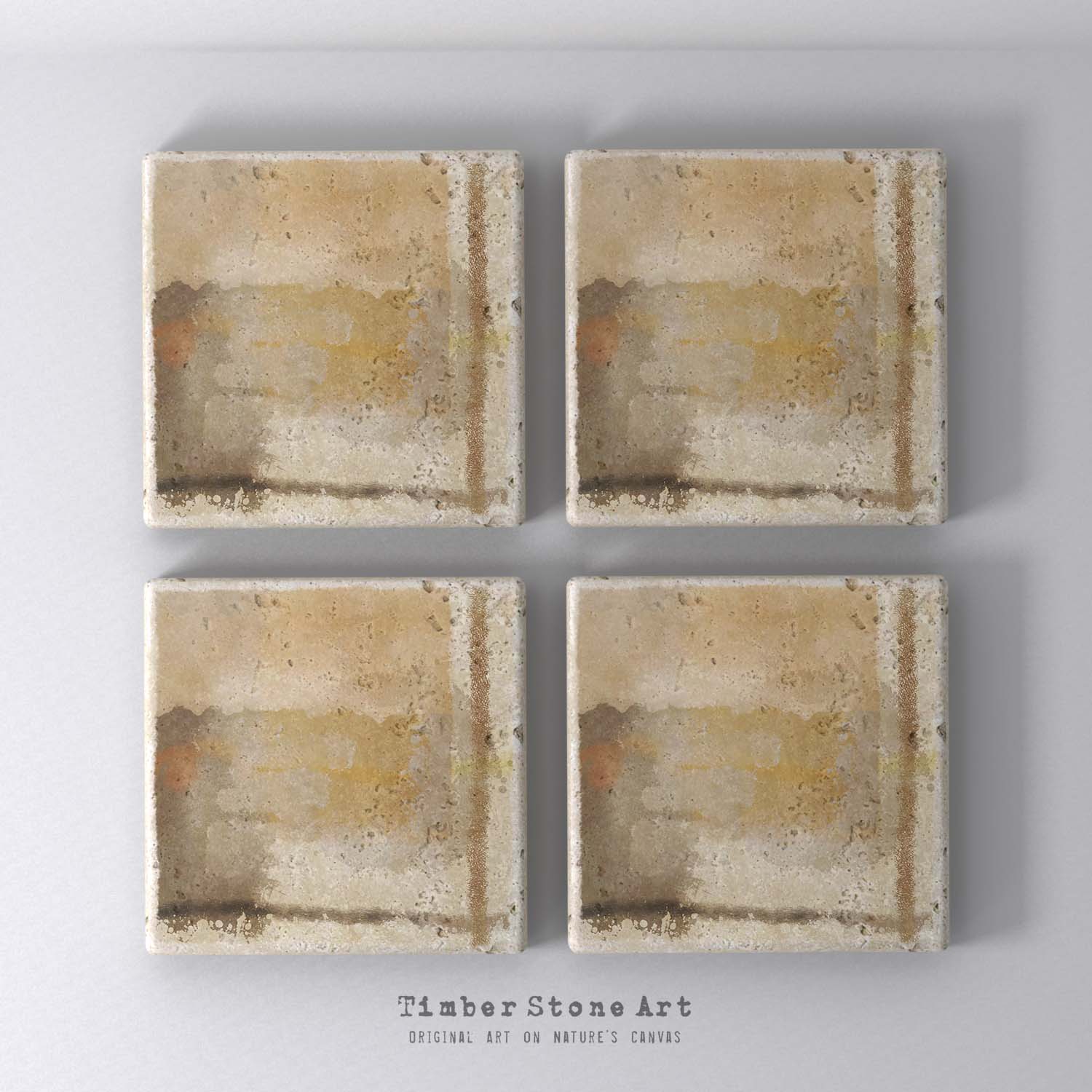 MAIN_ABS33_836 - Set Of 4 Natural Stone Coasters