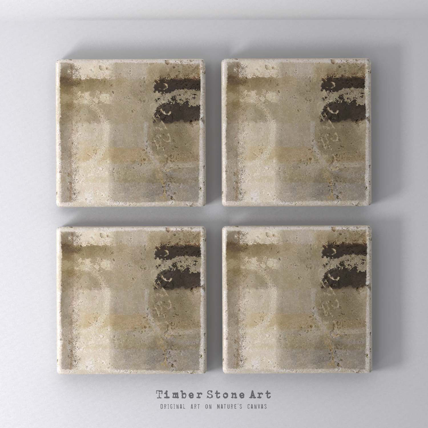 MAIN_ABS33_957 - Set Of 4 Natural Stone Coasters