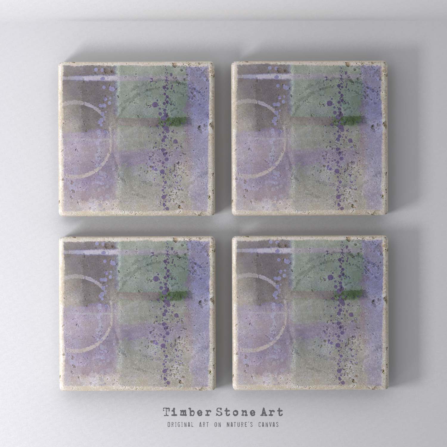 MAIN_ABS34_340 - Set Of 4 Natural Stone Coasters