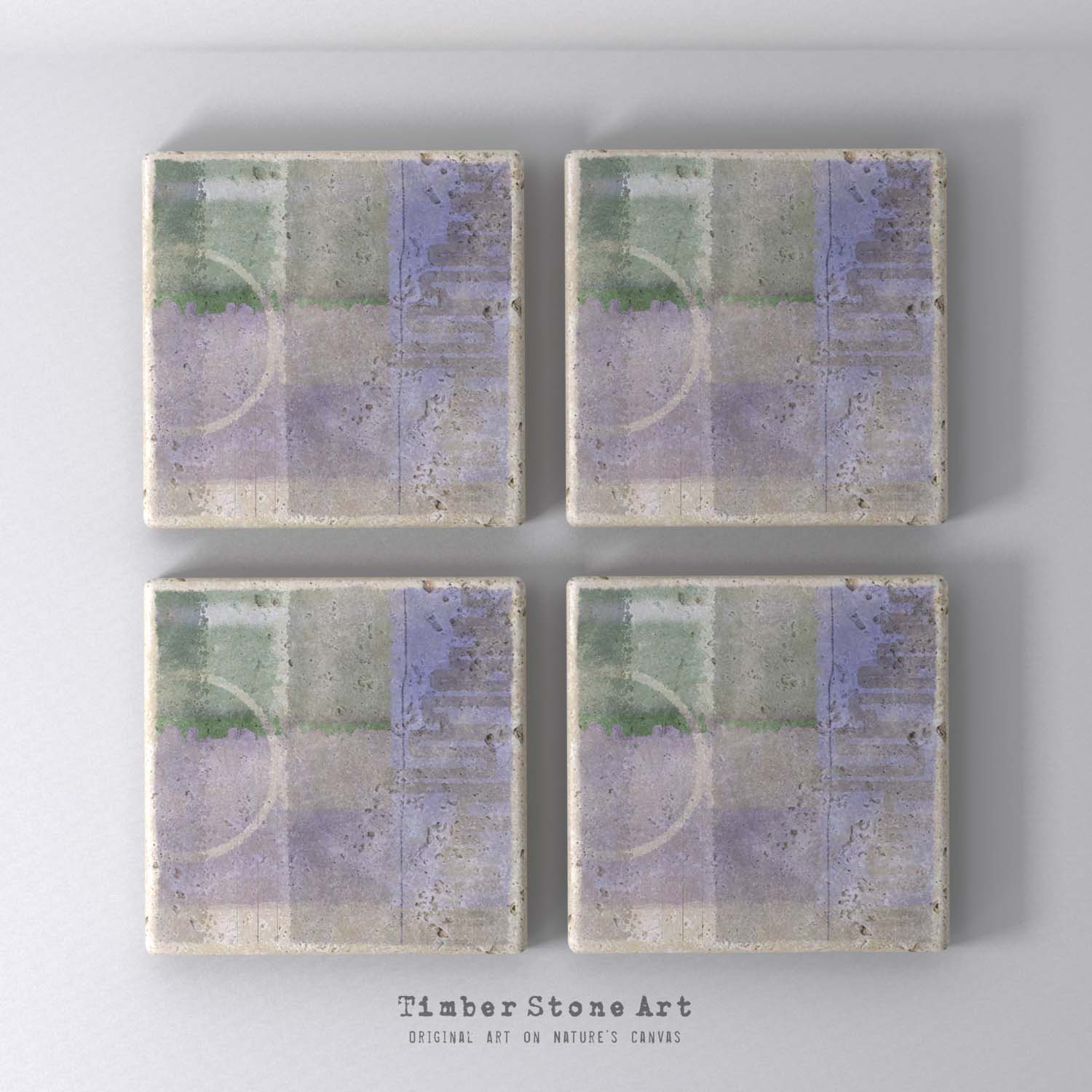 MAIN_ABS34_445 - Set Of 4 Natural Stone Coasters