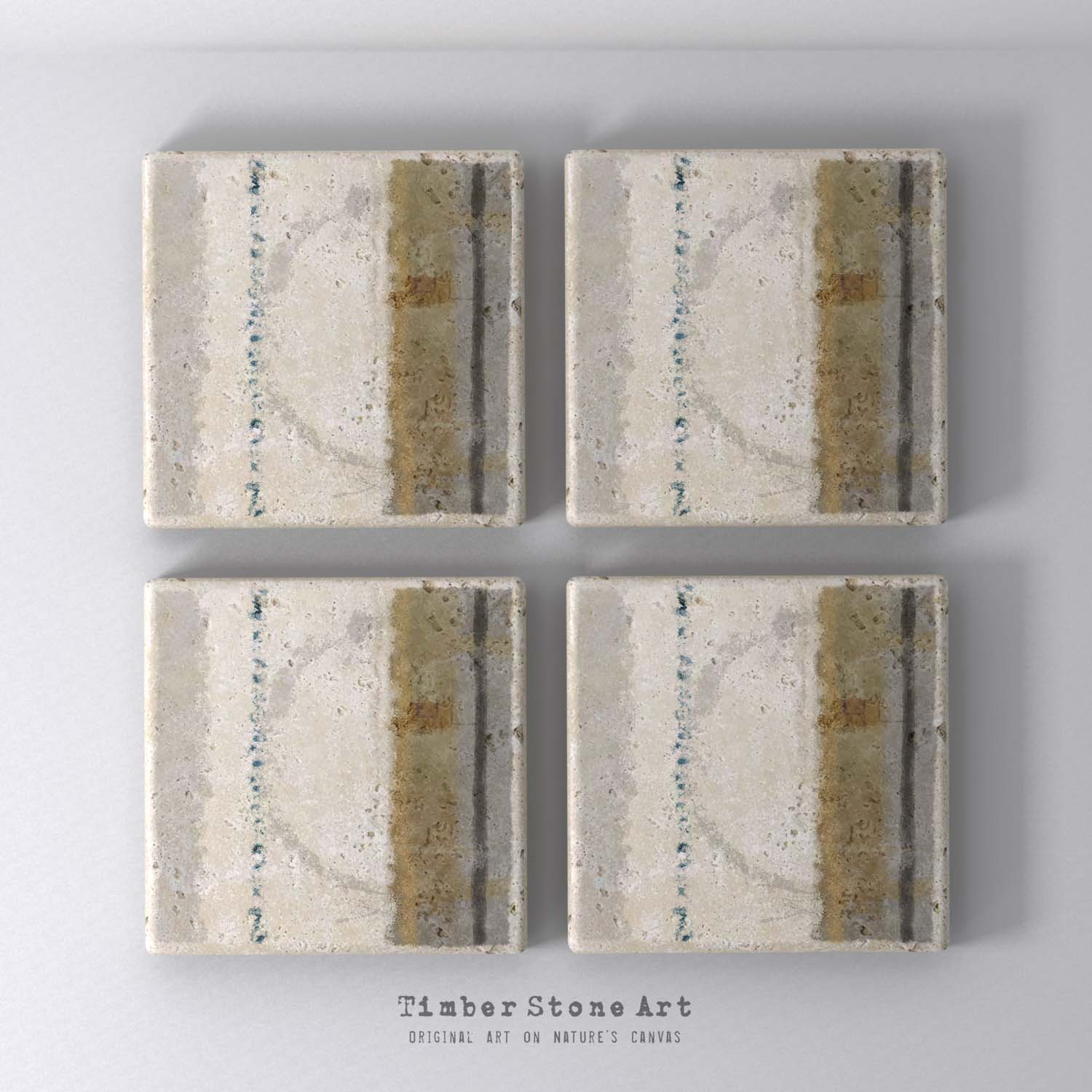 MAIN_ABS35_57 - Set Of 4 Natural Stone Coasters