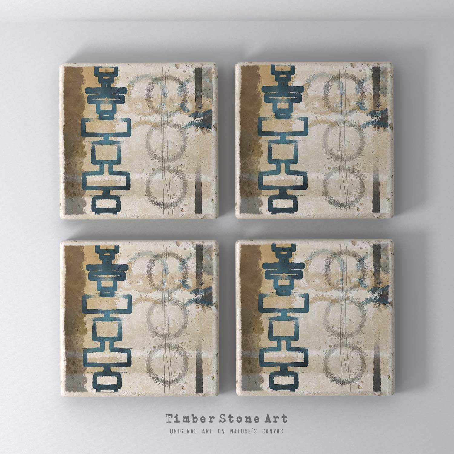 MAIN_ABS35_162 - Set Of 4 Natural Stone Coasters