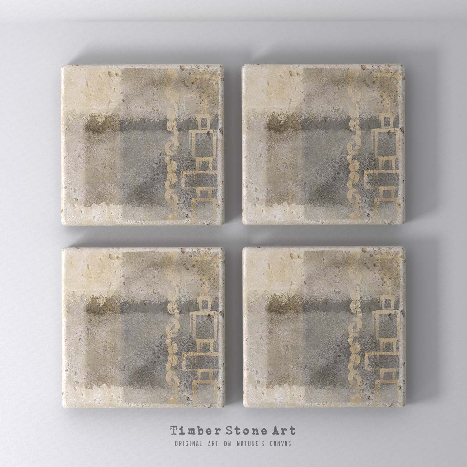 MAIN_ABS35_542 - Set Of 4 Natural Stone Coasters