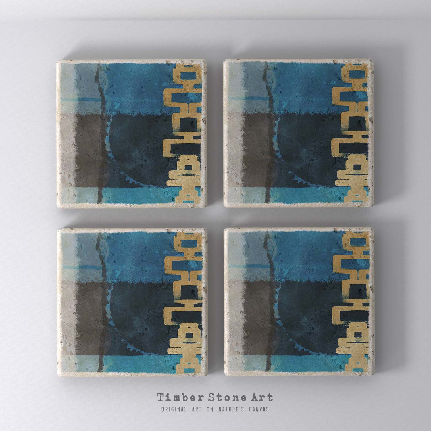 MAIN_ABS35_549 - Set Of 4 Natural Stone Coasters