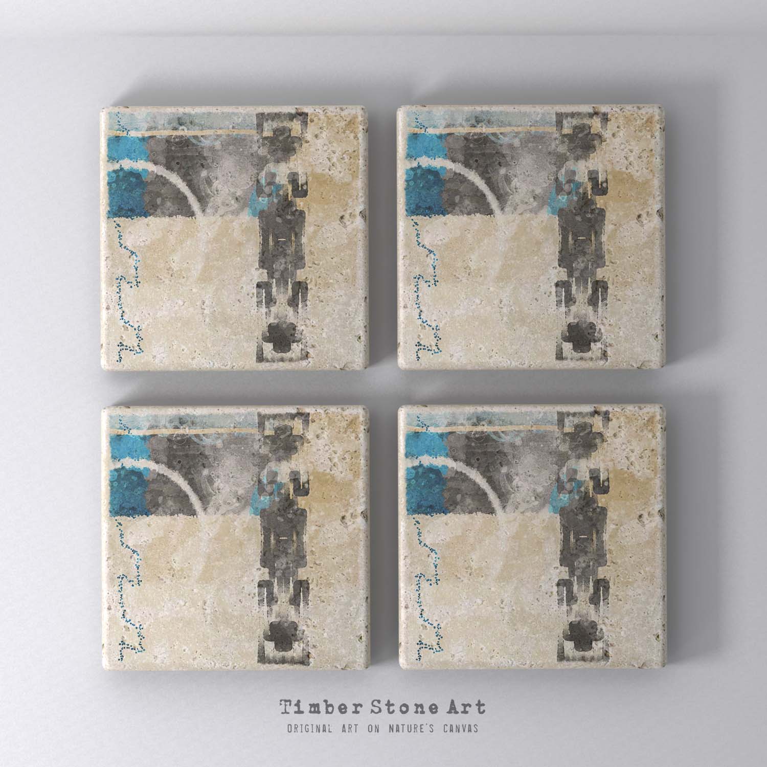 MAIN_ABS35_570 - Set Of 4 Natural Stone Coasters