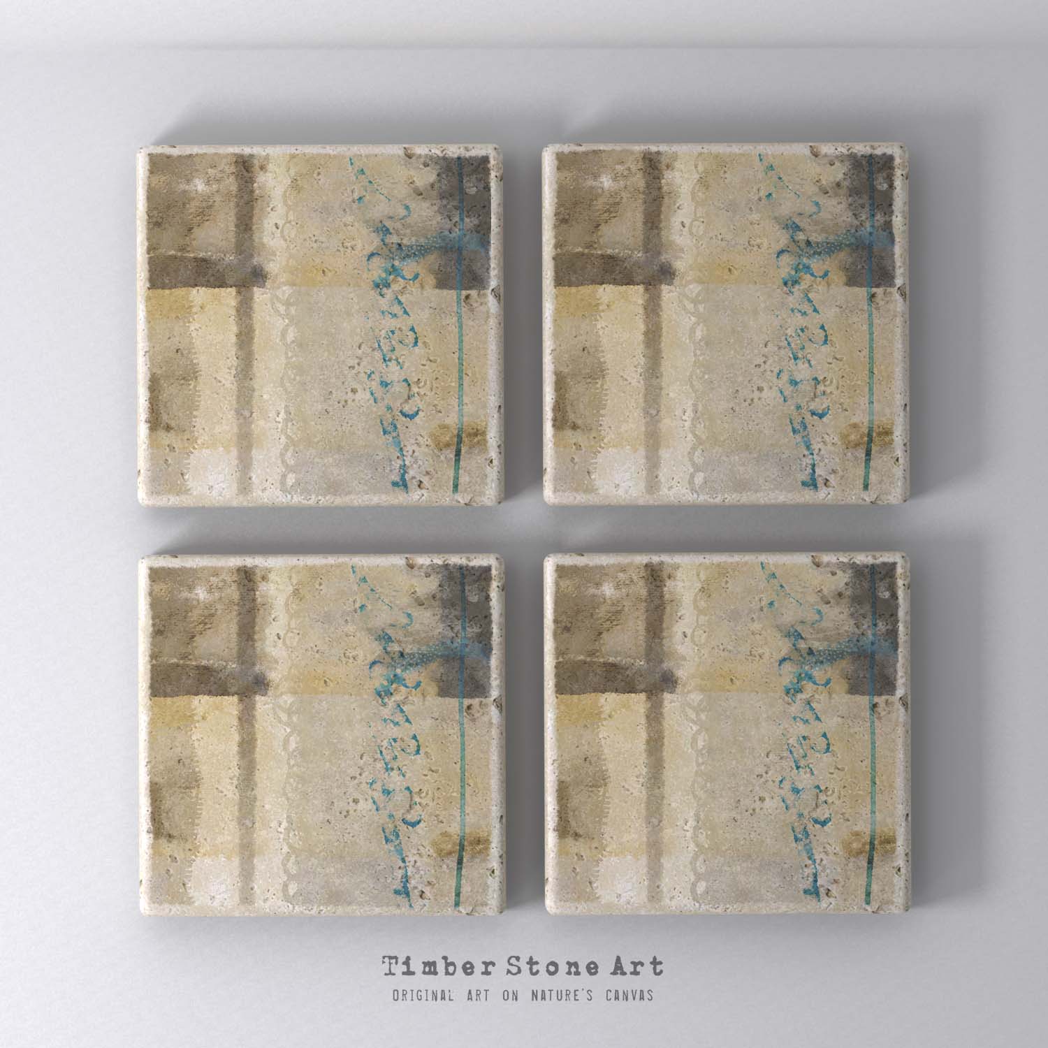 MAIN_ABS35_712 - Set Of 4 Natural Stone Coasters