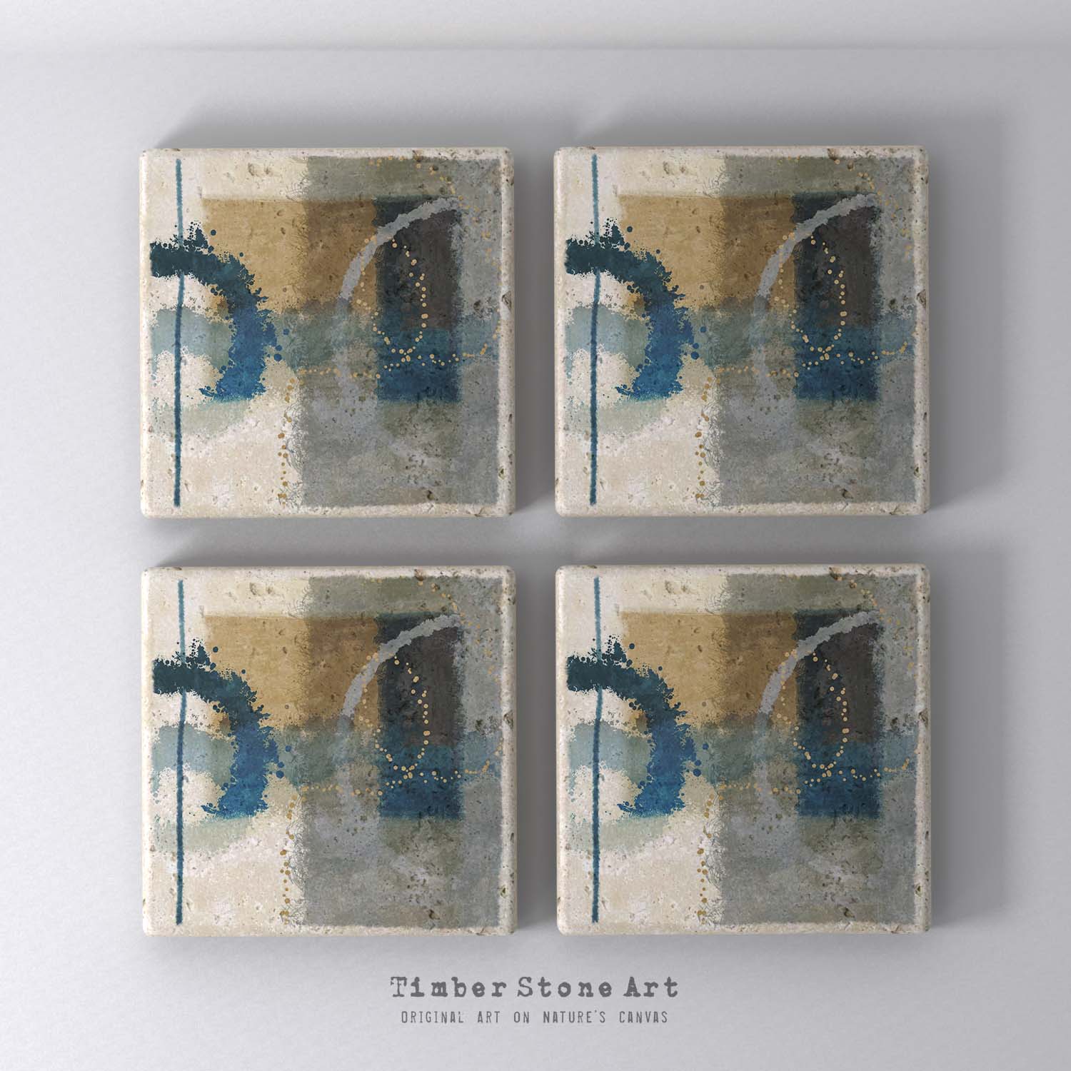 MAIN_ABS35_900 - Set Of 4 Natural Stone Coasters
