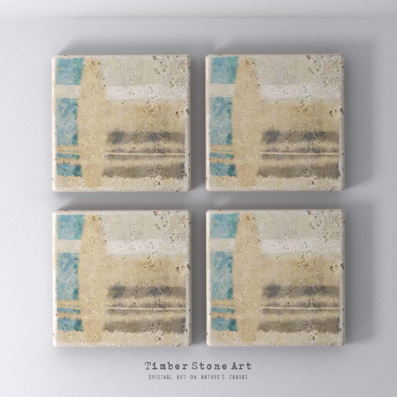 MAIN_ABS35_984 - Set Of 4 Natural Stone Coasters