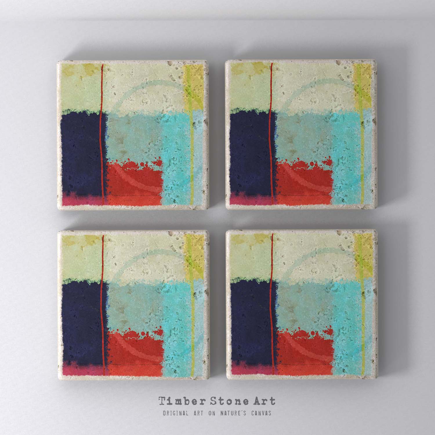 MAIN_ABS61_211_1 - Set Of 4 Natural Stone Coasters