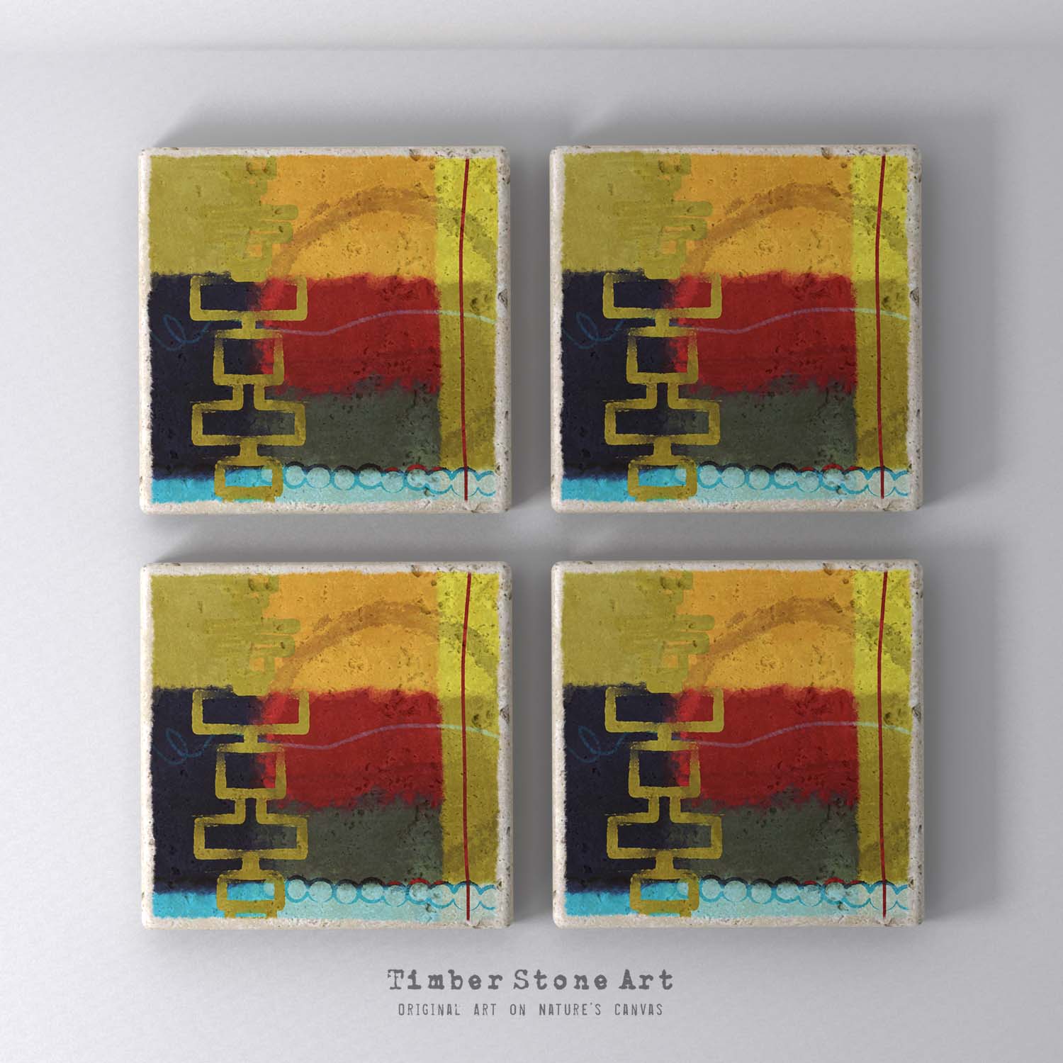 MAIN_ABS61_621_1 - Set Of 4 Natural Stone Coasters