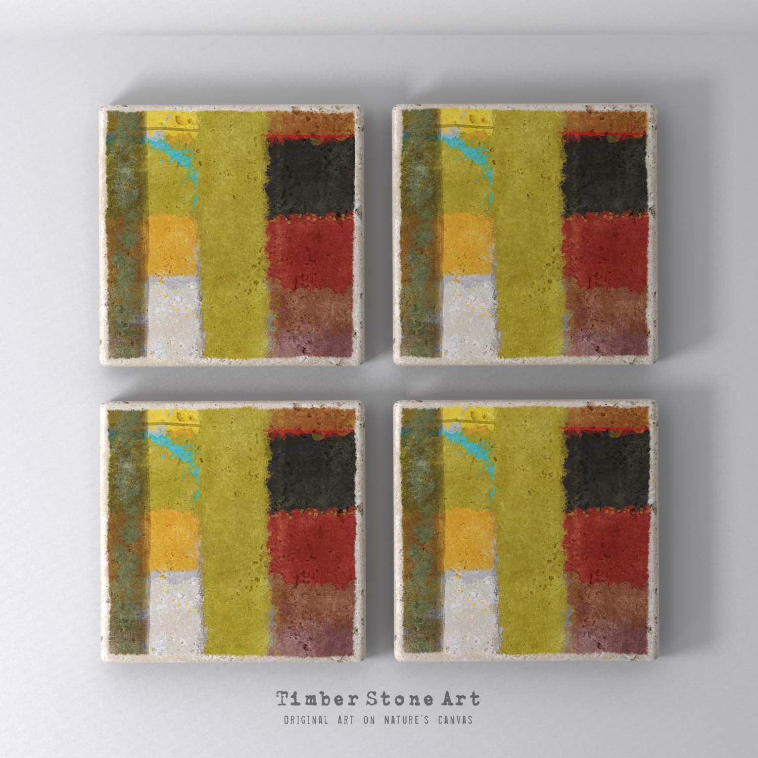 MAIN_ABS61_712_1 - Set Of 4 Natural Stone Coasters