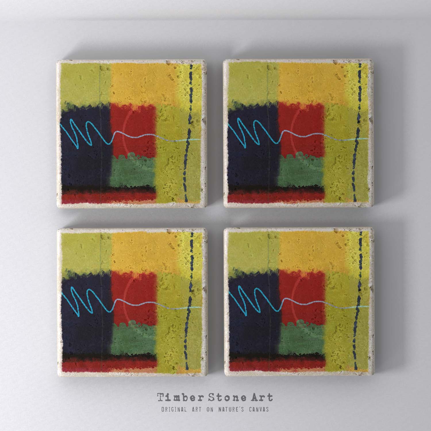 MAIN_ABS61_916_1 - Set Of 4 Natural Stone Coasters