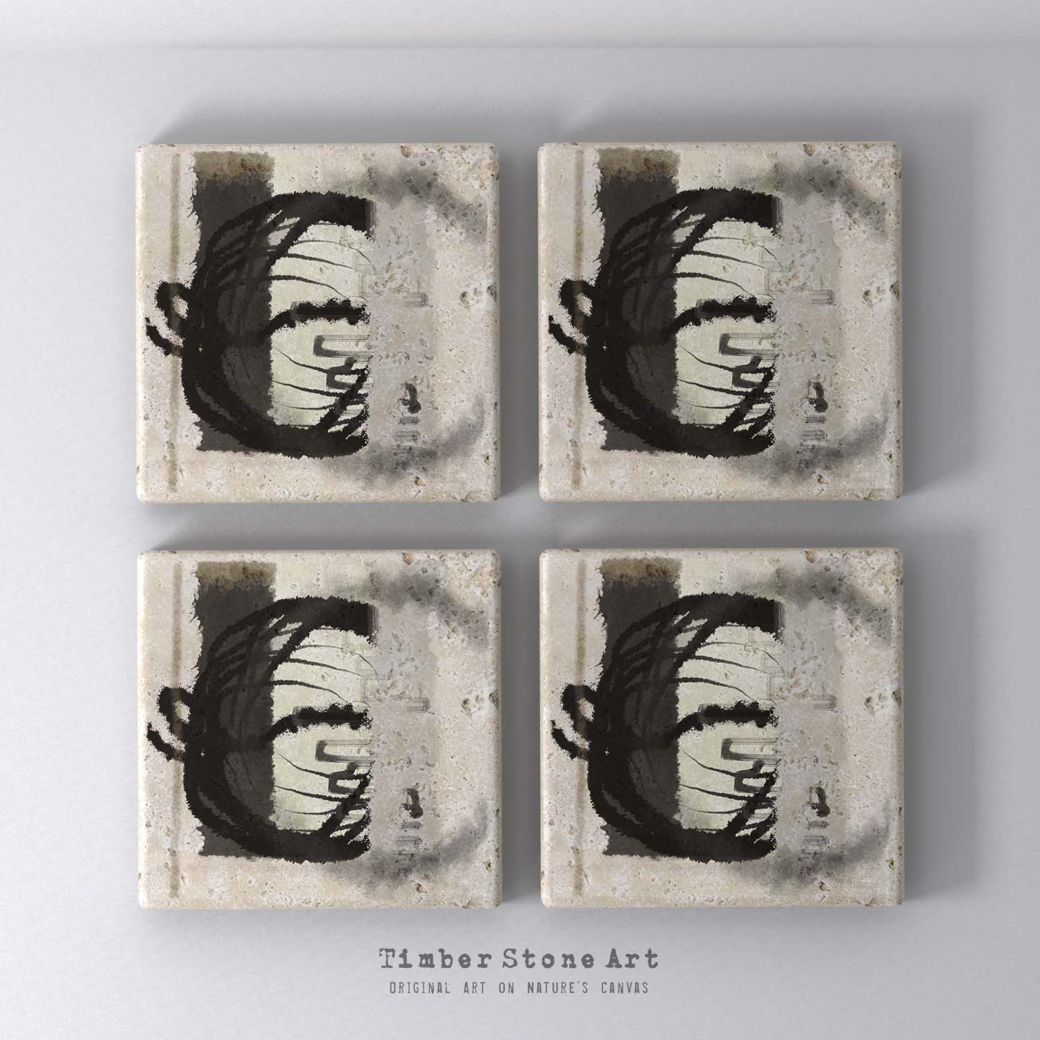 MAIN_ABS74_101 - Set Of 4 Natural Stone Coasters