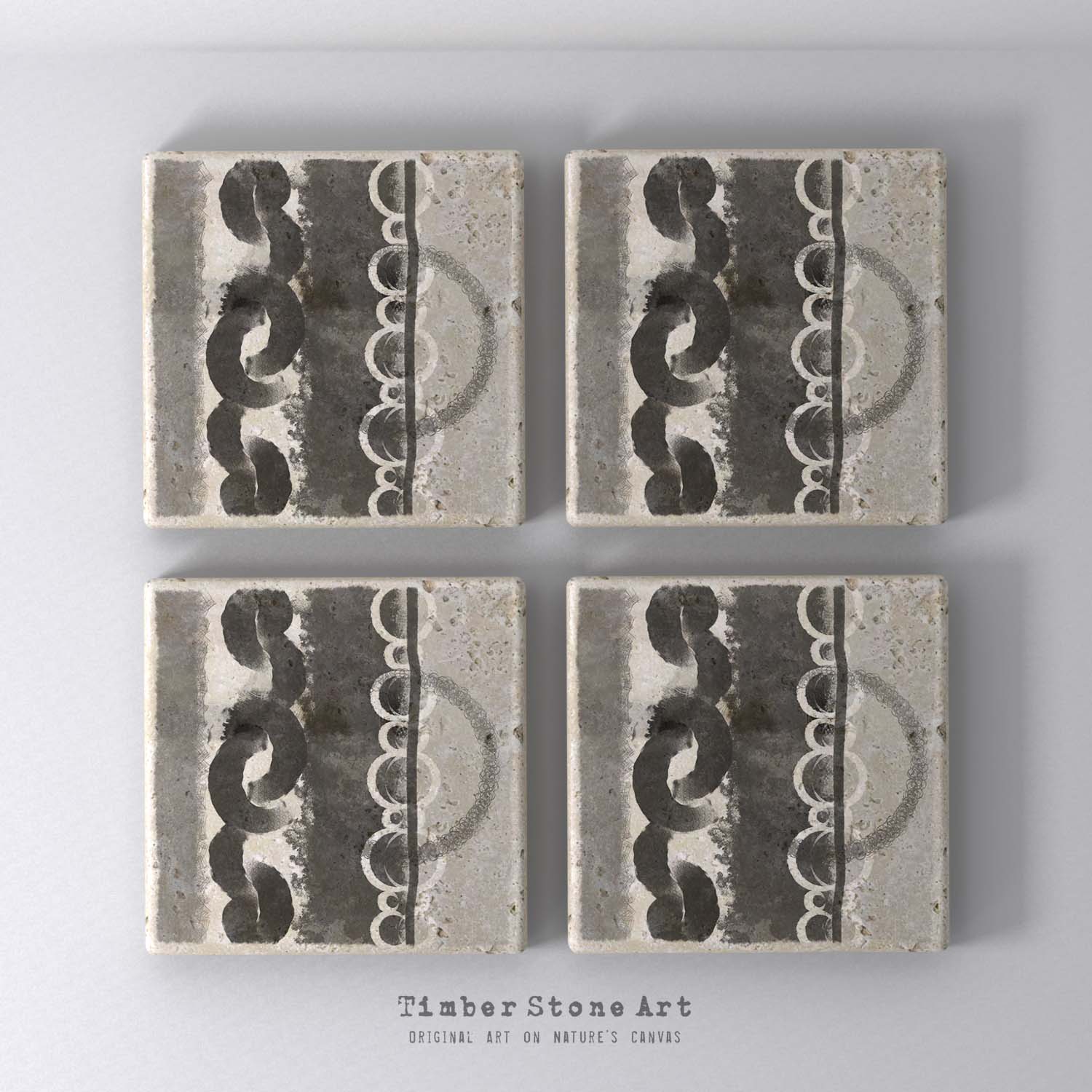 MAIN_ABS74_260 - Set Of 4 Natural Stone Coasters