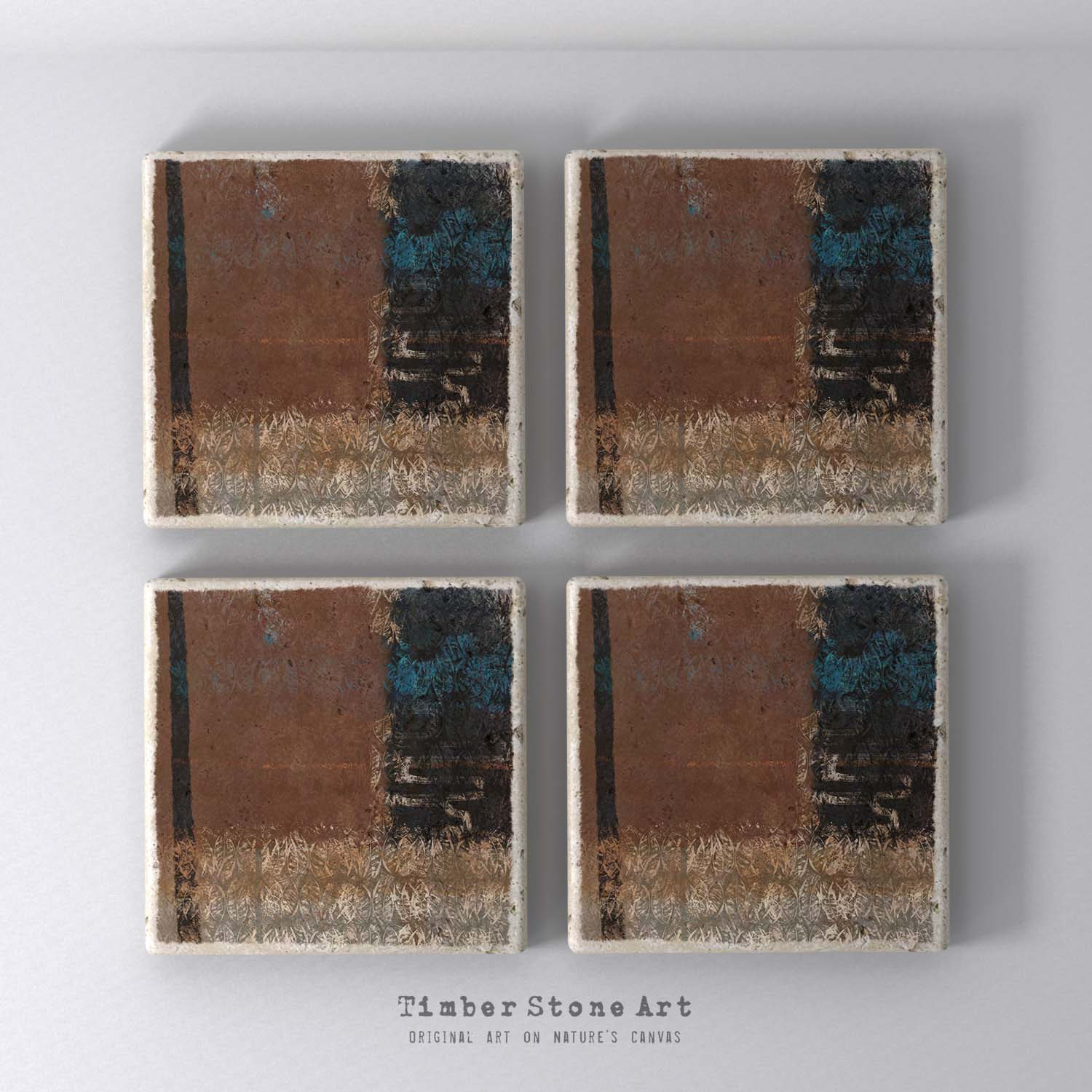 MAIN_ABS87_62 - Set Of 4 Natural Stone Coasters