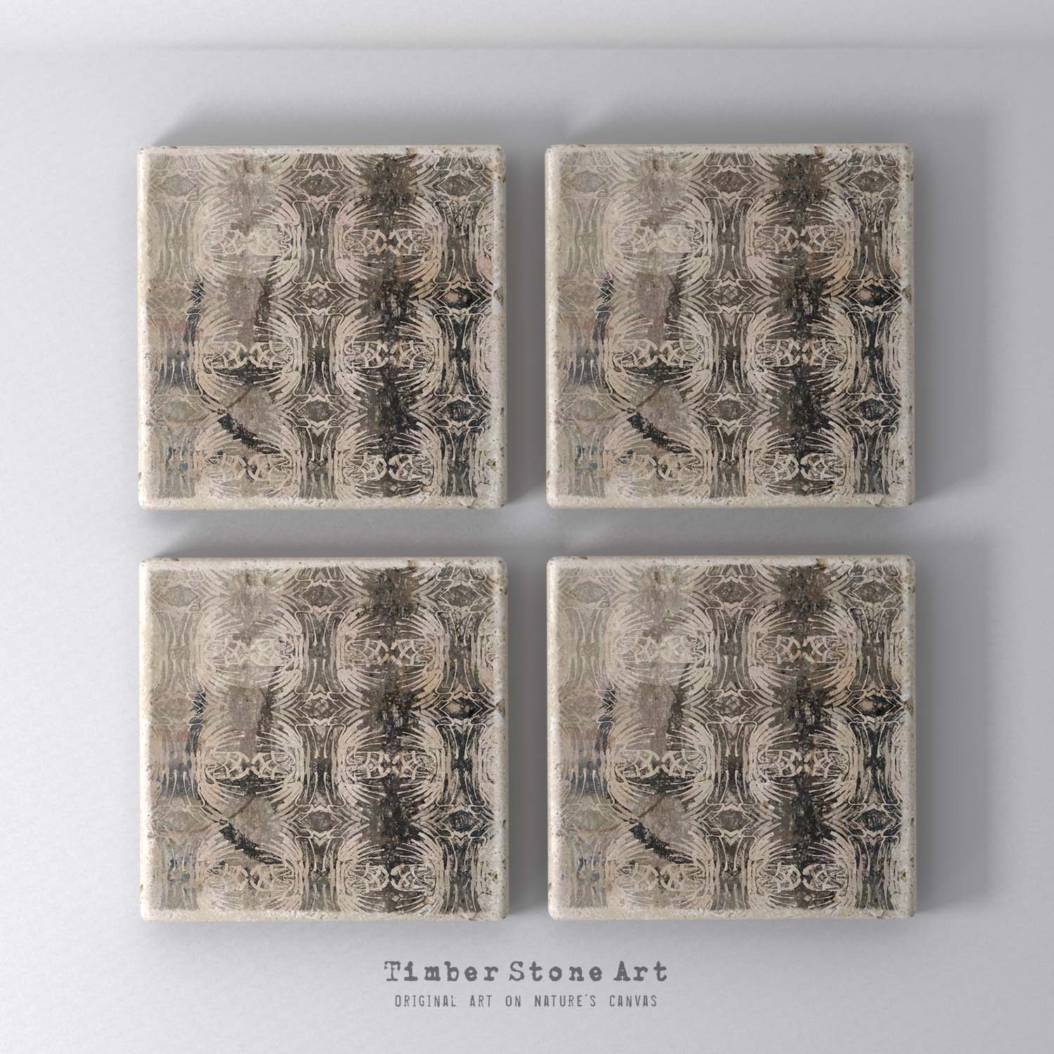 MAIN_ABS87_1102 - Set Of 4 Natural Stone Coasters