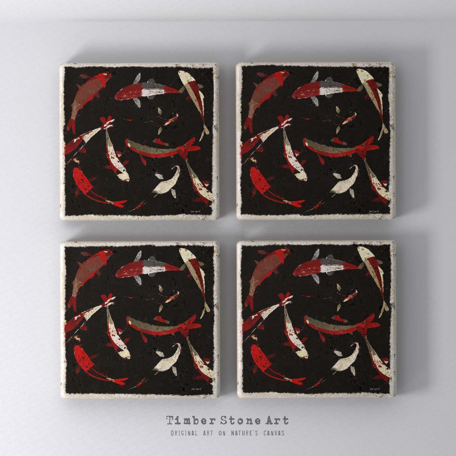 MAIN0098 - Set Of 4 Natural Stone Coasters