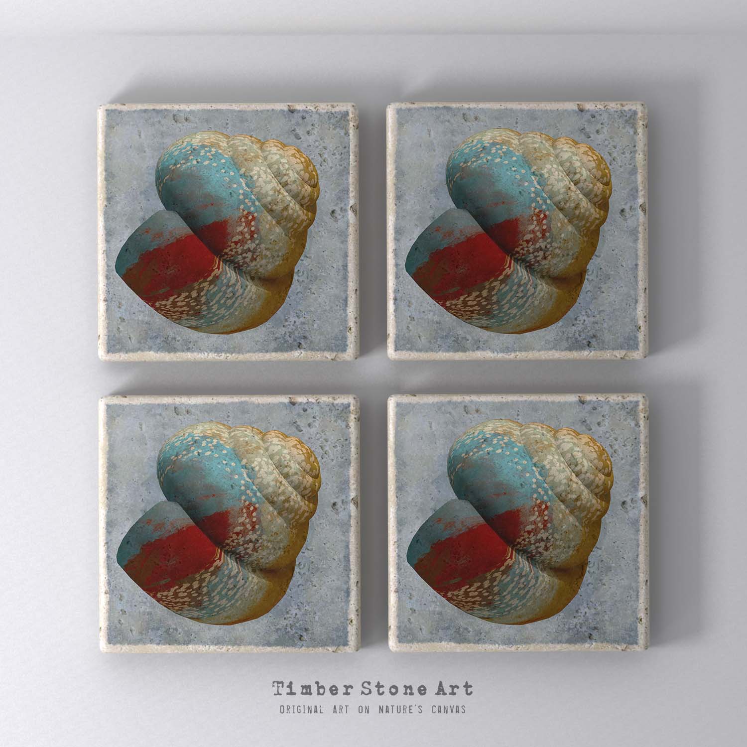 MAIN0137 - Set Of 4 Natural Stone Coasters