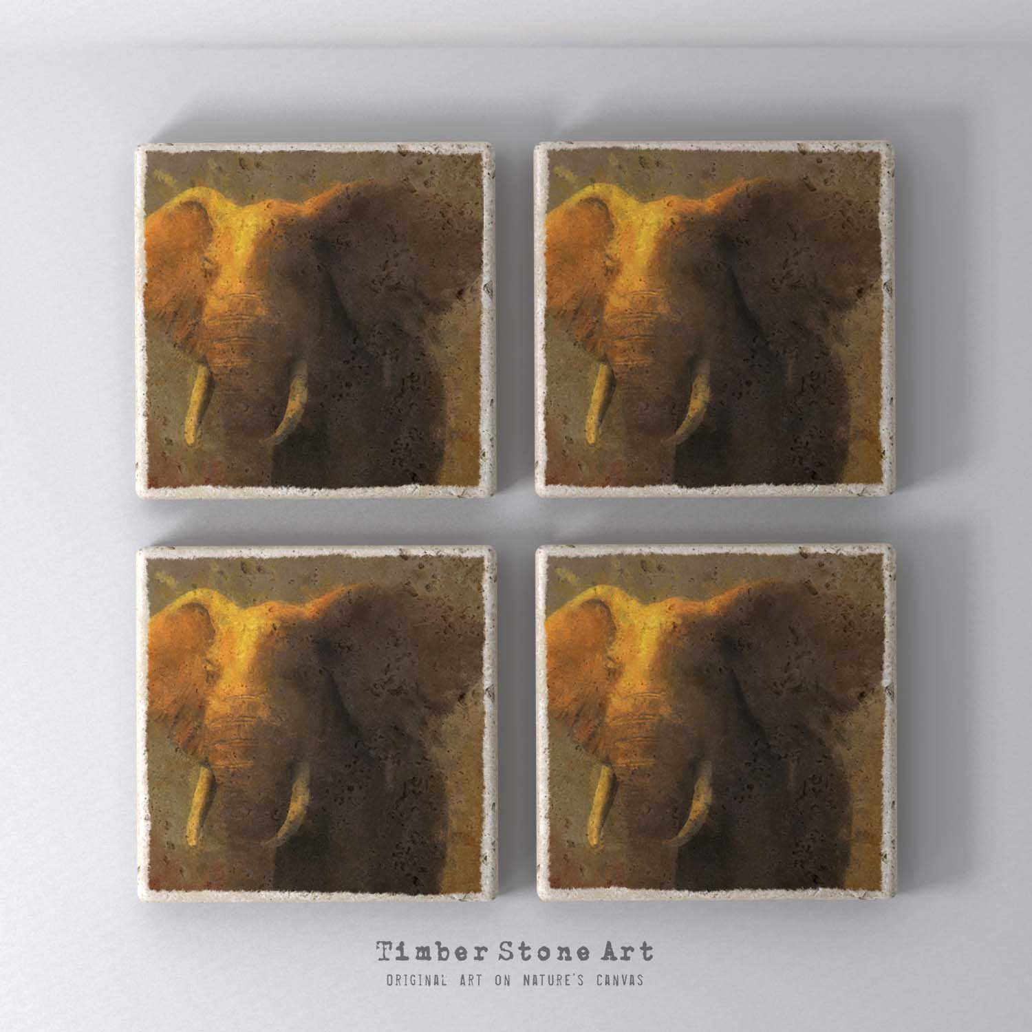 MAIN0169 - Set Of 4 Natural Stone Coasters