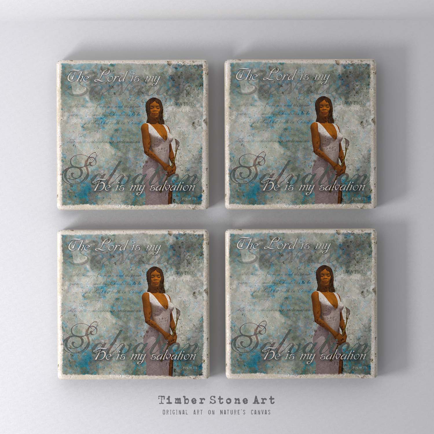 ETHNIC0501 - Set Of 4 Natural Stone Coasters