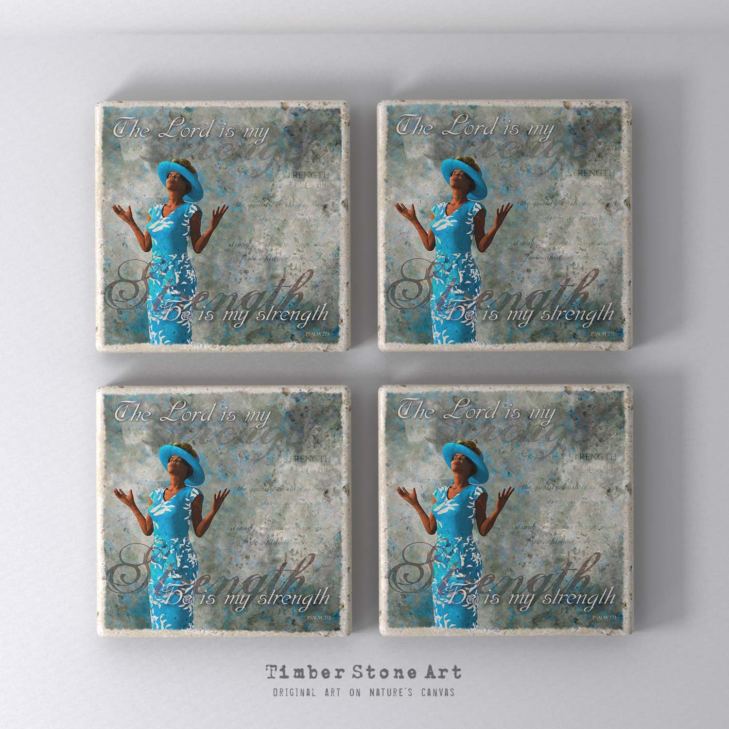 ETHNIC0502 - Set Of 4 Natural Stone Coasters