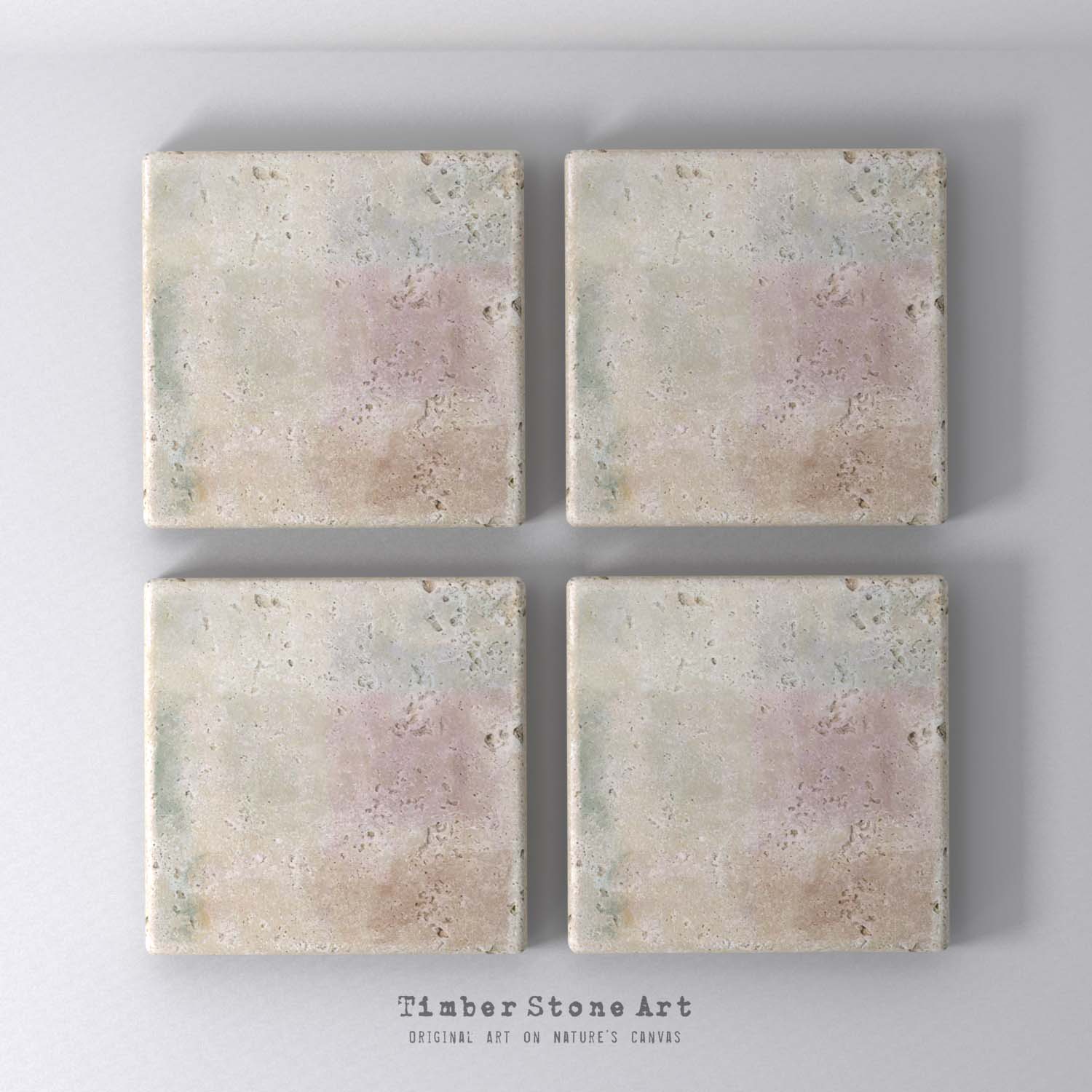 MAIN_AB17S_468 - Set Of 4 Natural Stone Coasters