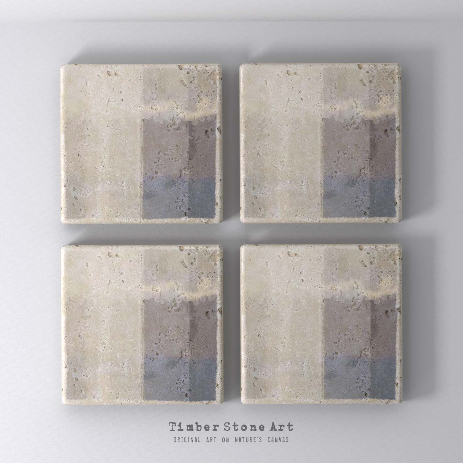 MAIN_AB17S_798 - Set Of 4 Natural Stone Coasters